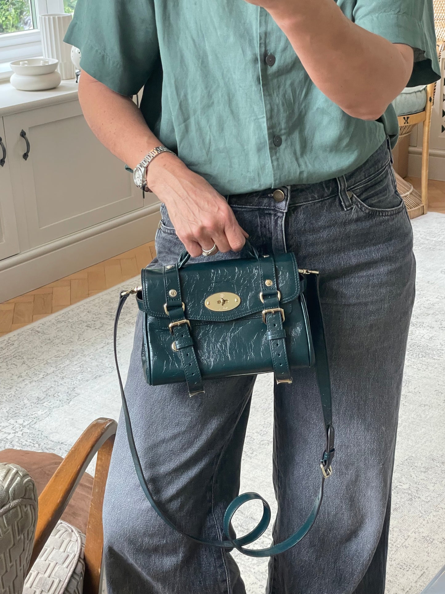 Preloved Mulberry Alexa Satchel Bag, Mini