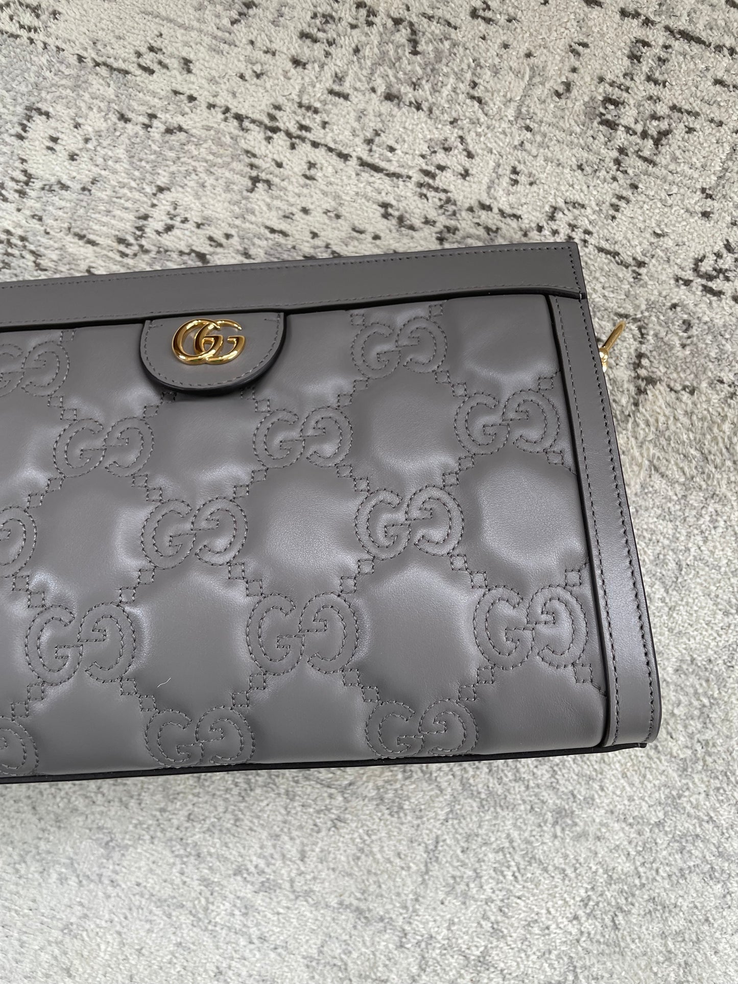 Preloved Gucci GG Matelasse Slim Chain Shoulder Bag, Small