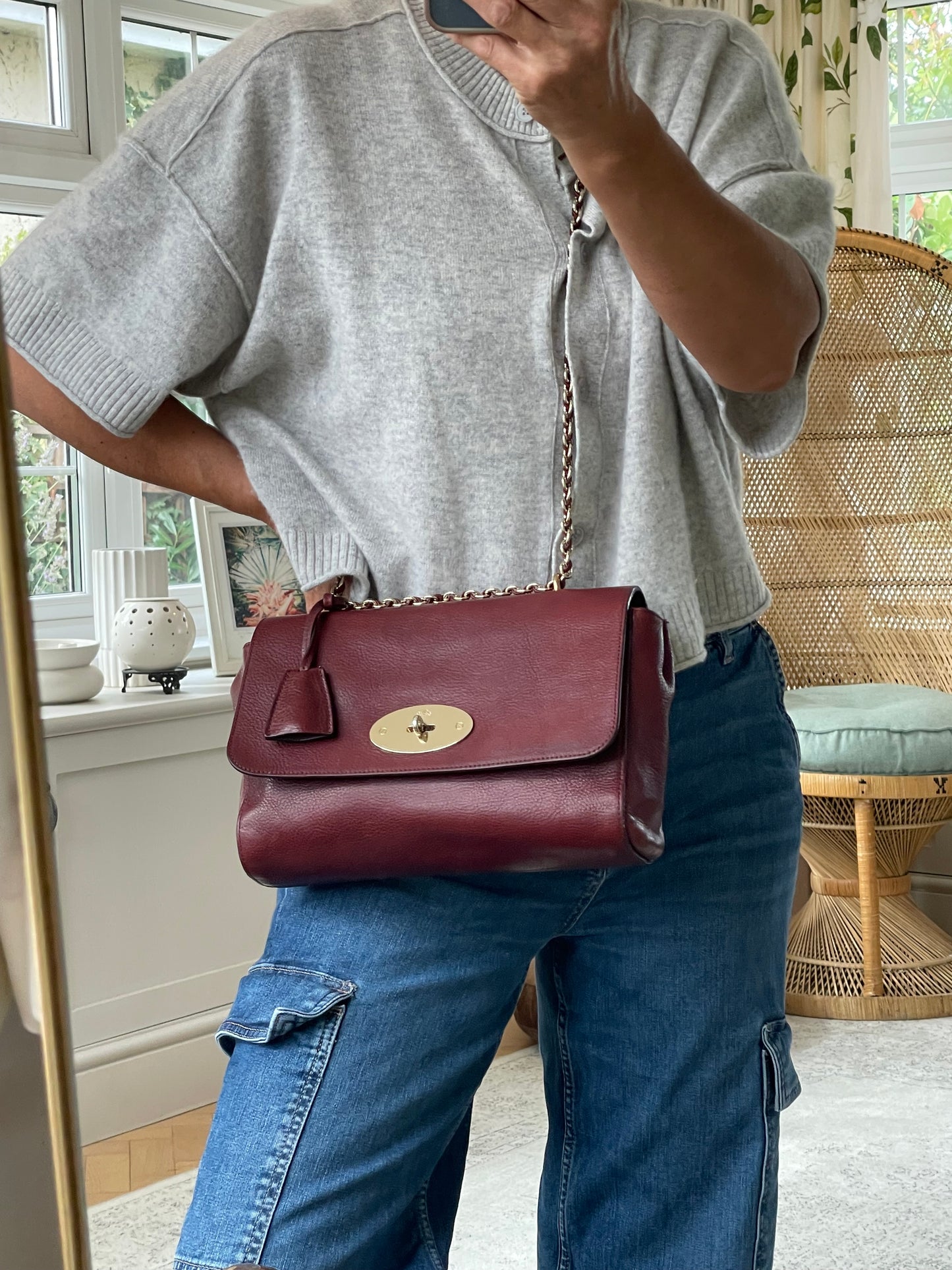 Preloved Mulberry Lily Shoulder Bag, Medium