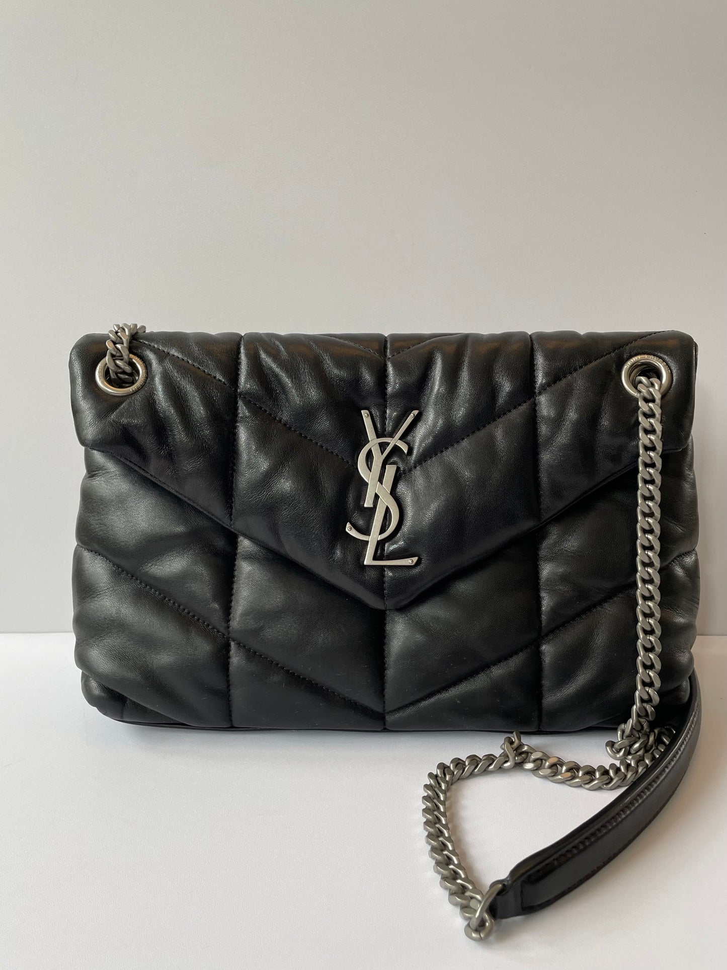 Preloved Saint Laurent Quilted LouLou Puffer Bag, Small
