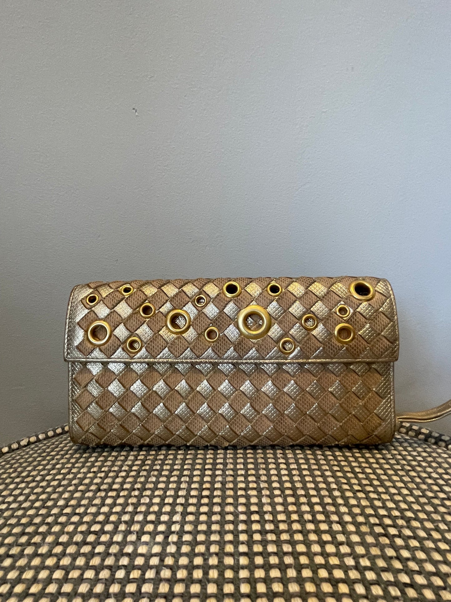 Preloved Bottega Veneta Intrecciato Grommet Continental Wallet