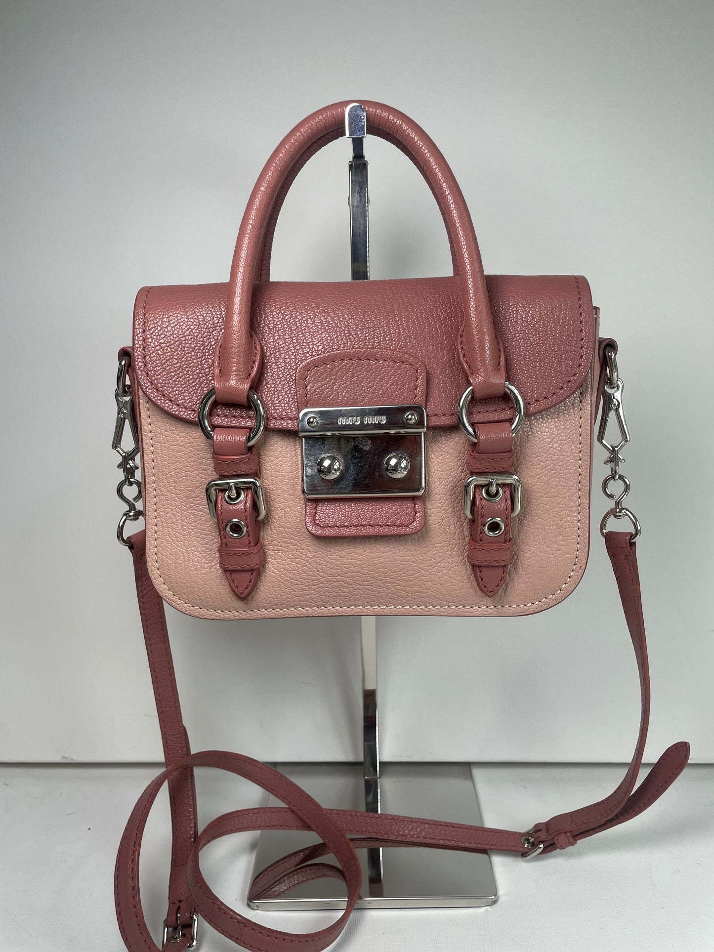 Preloved Miu Miu Madras Lock Crossbody Bag