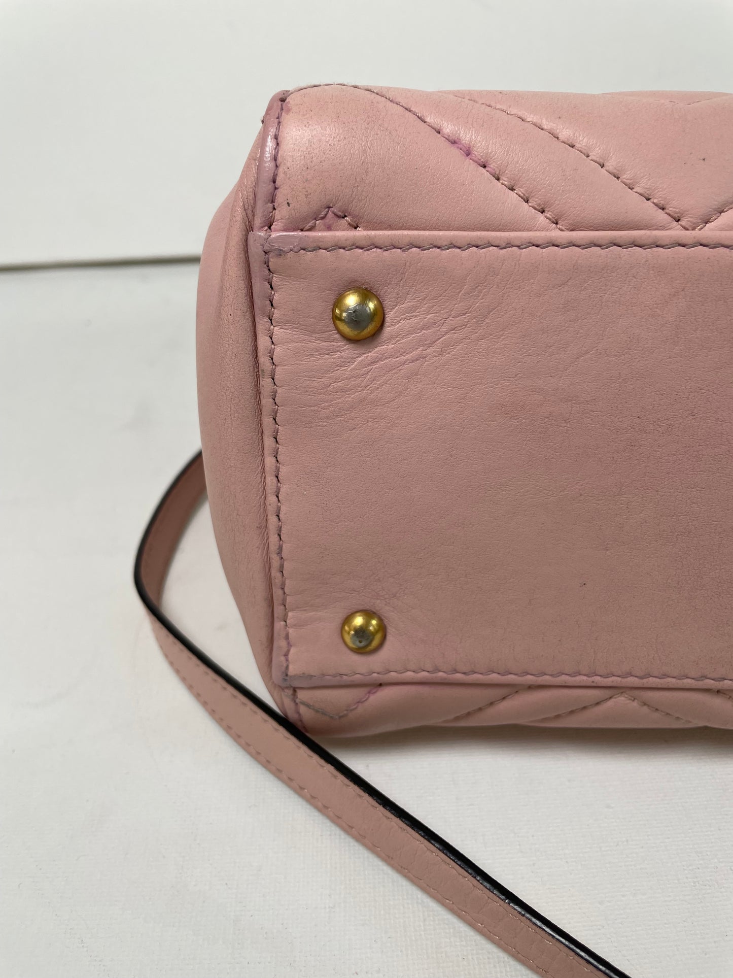 Preloved Gucci Quilted Marmont Top Handle Tote Bag, Small