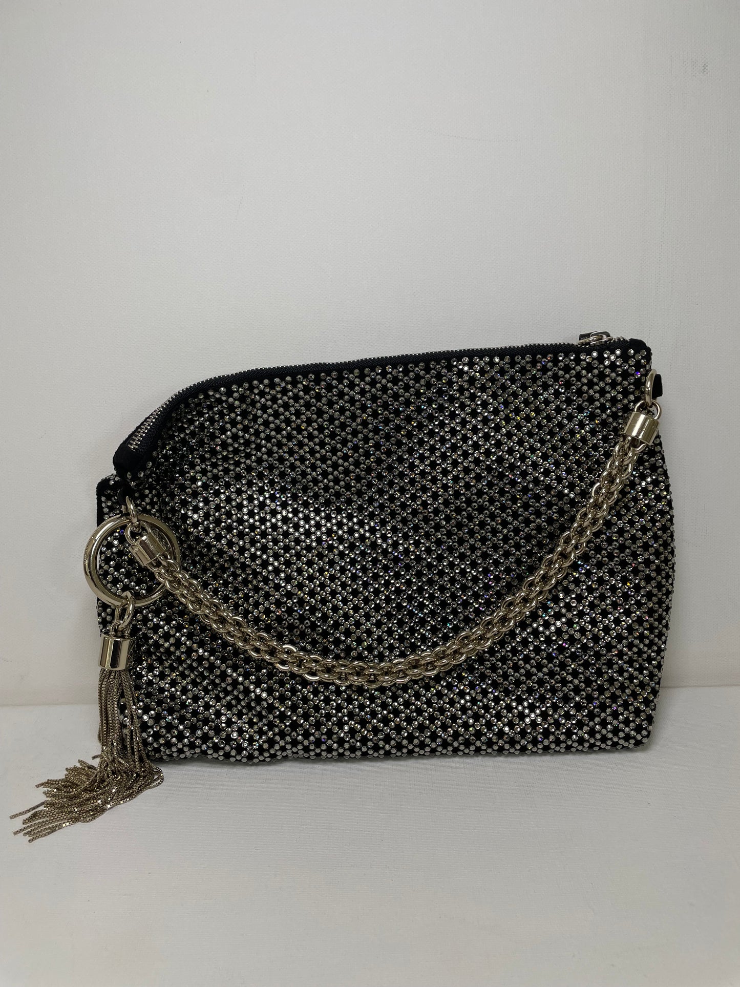 Preloved Jimmy Choo Sequin studded Crystal Tassel Callie Clutch