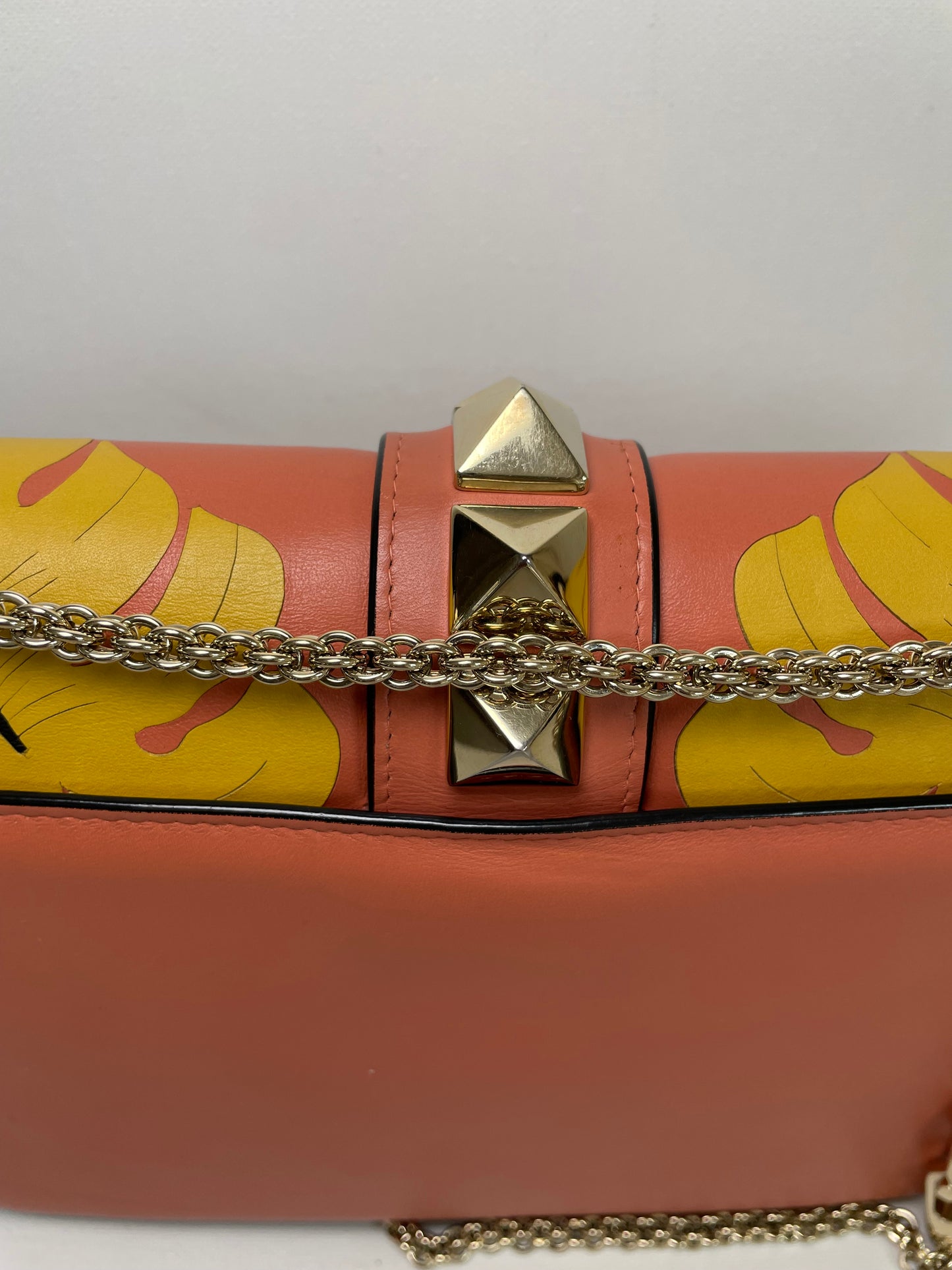 Preloved Valentino Garavani, Vitello Floral Glam Lock Rockstud Flap bag, Medium