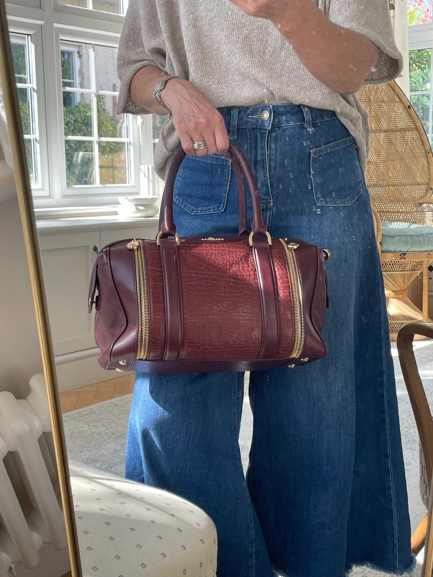 Preloved Mulberry Tasha Boston Bag