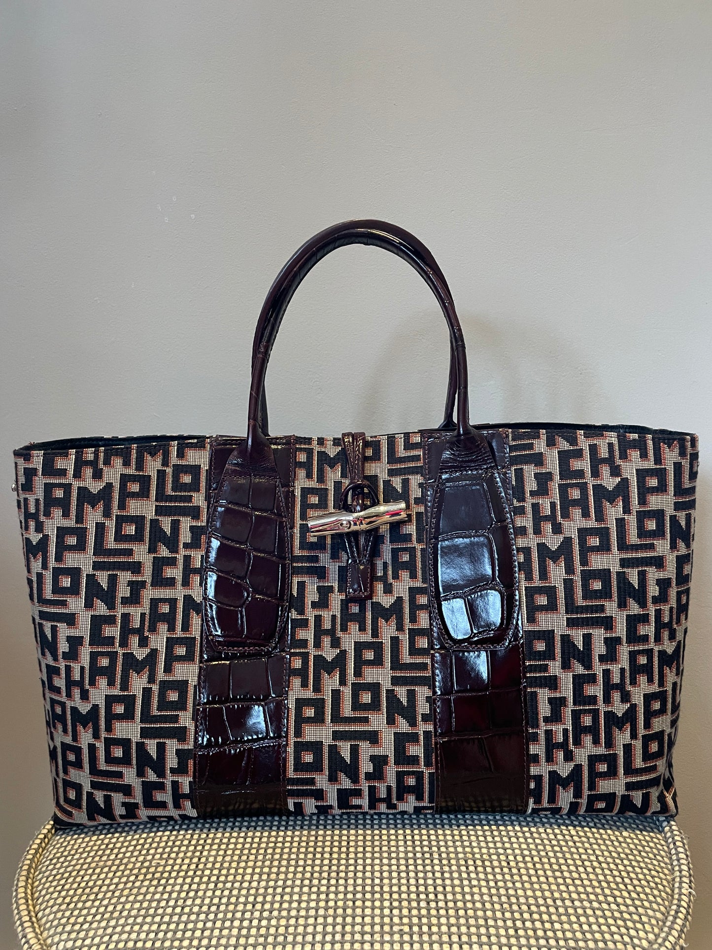 Preloved Longchamp Roseau Shopping Tote