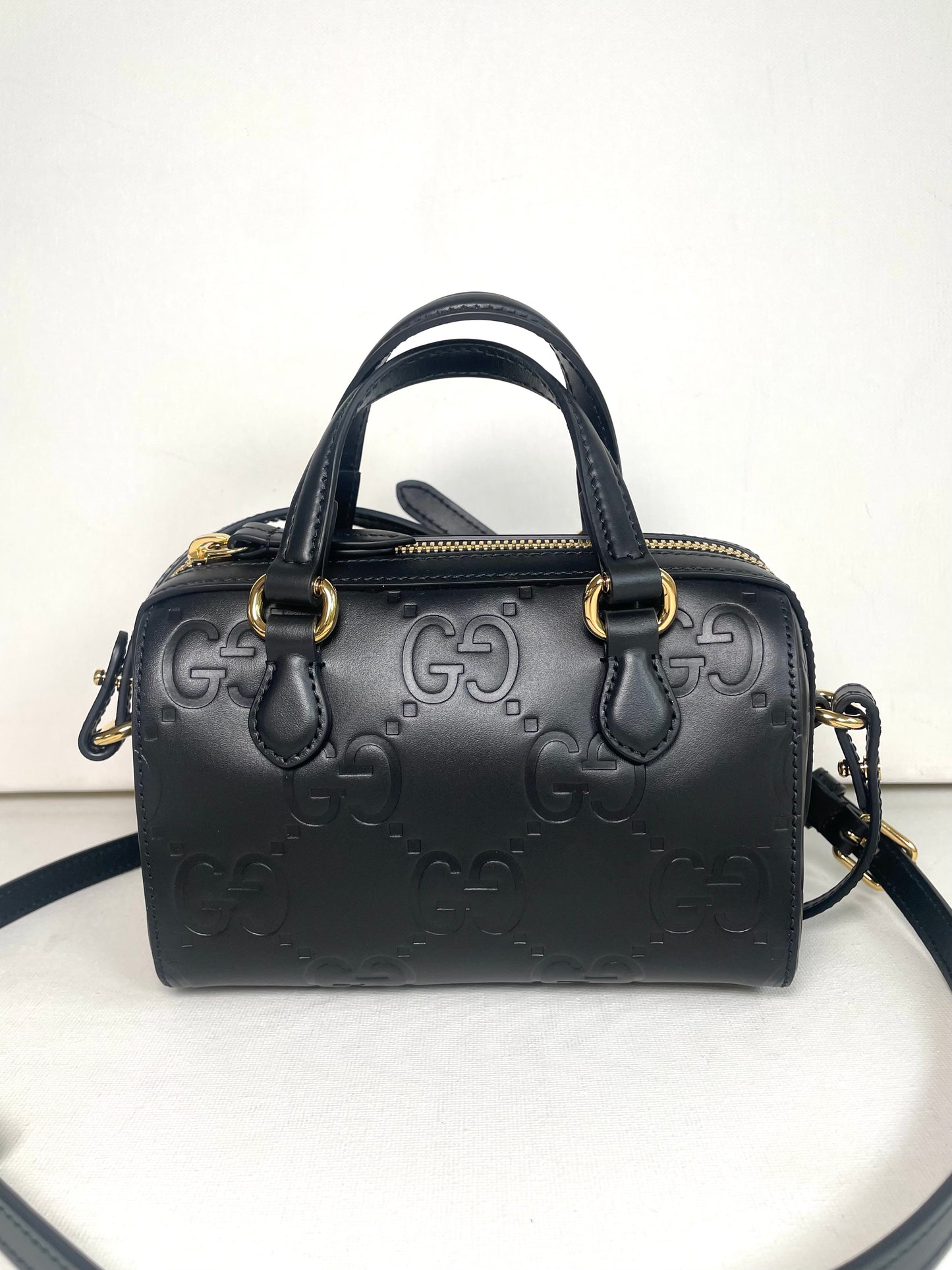 Preloved Gucci Boston Bag Crossbody Bag, Super Mini
