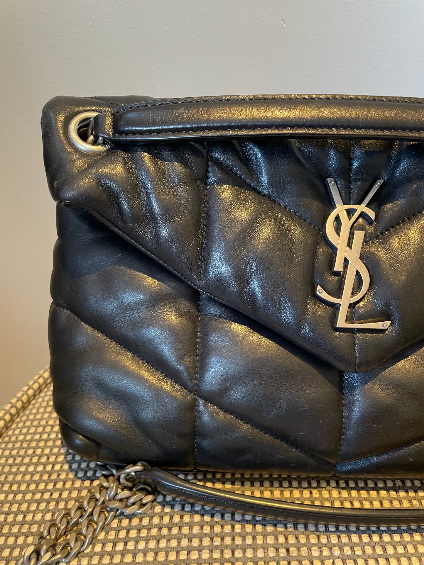 Preloved Saint Laurent Quilted LouLou Puffer Bag, Small