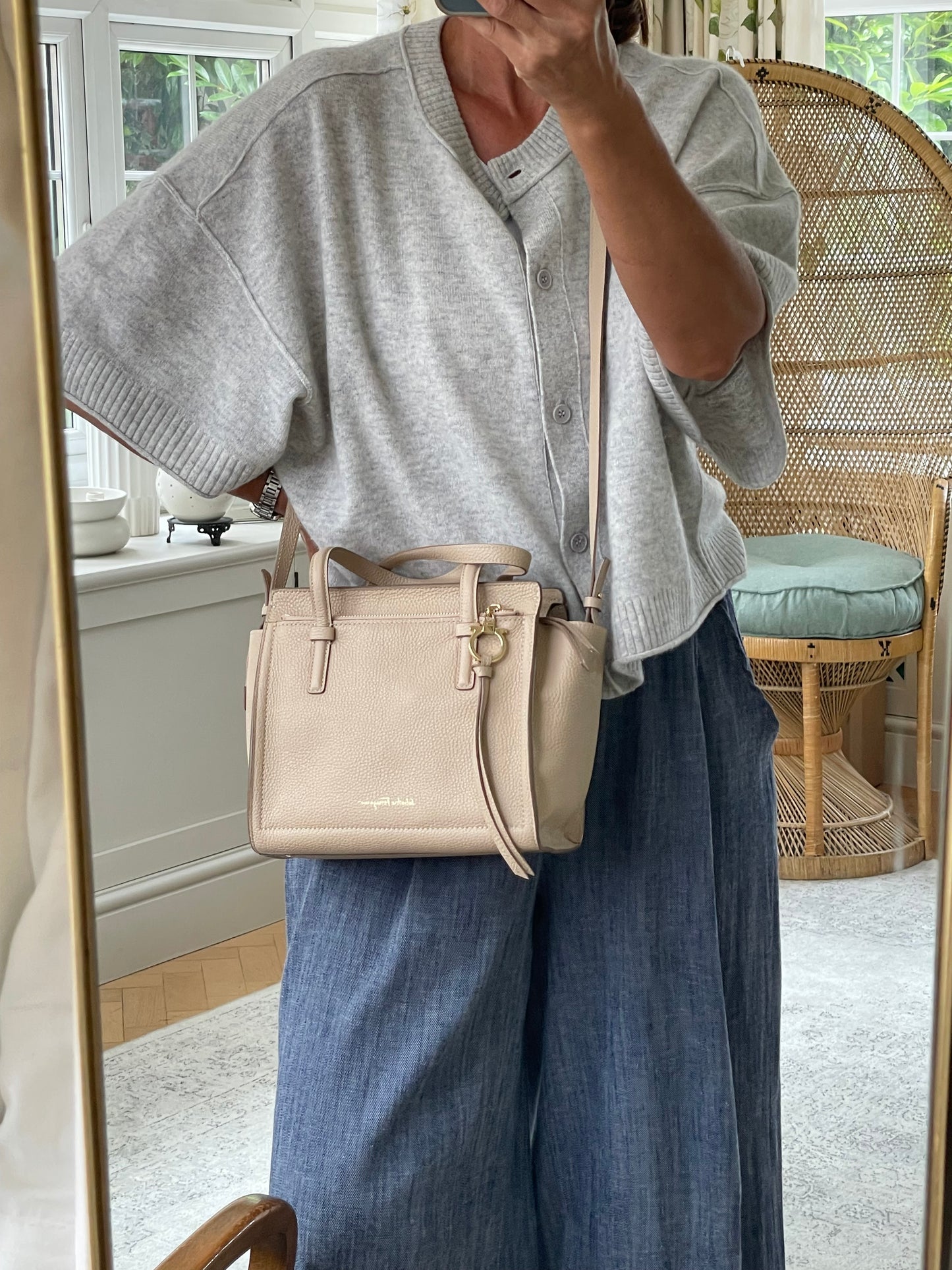 Preloved Salvatore Ferragamo Double Handle Amy Tote Bag, Small