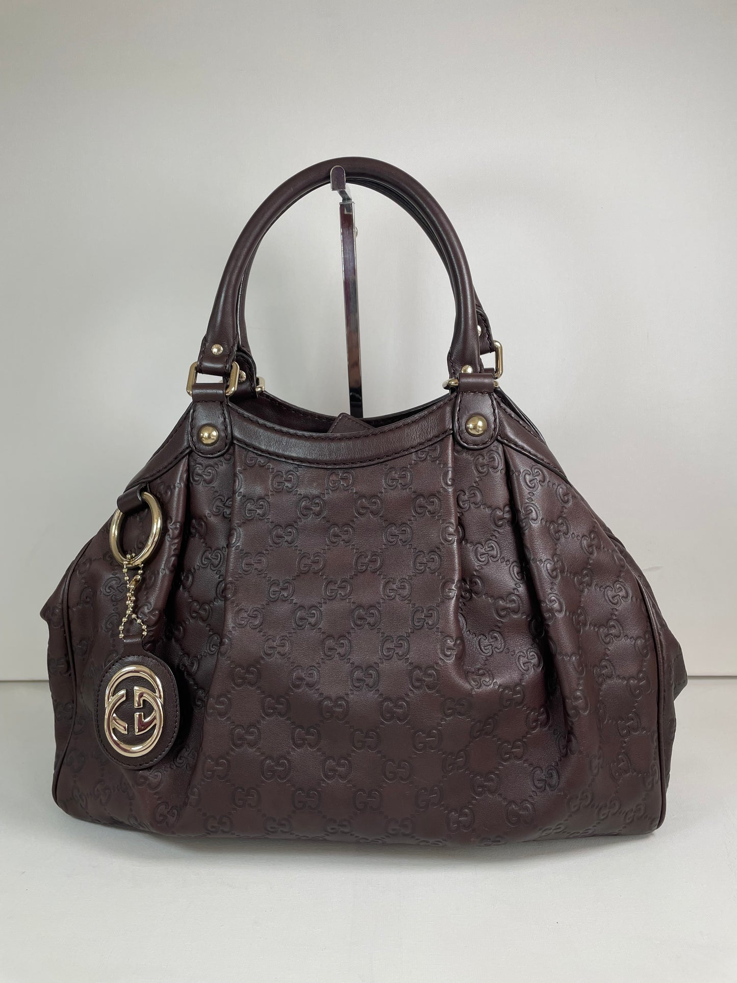 Preloved Gucci Sukey Monogram Guccissima Shoulder Bag, Medium
