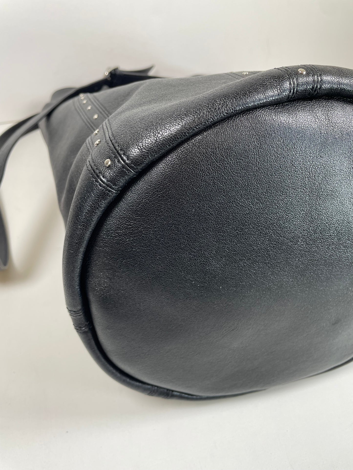 Preloved Celine Studded Shoulder Bucket Bag