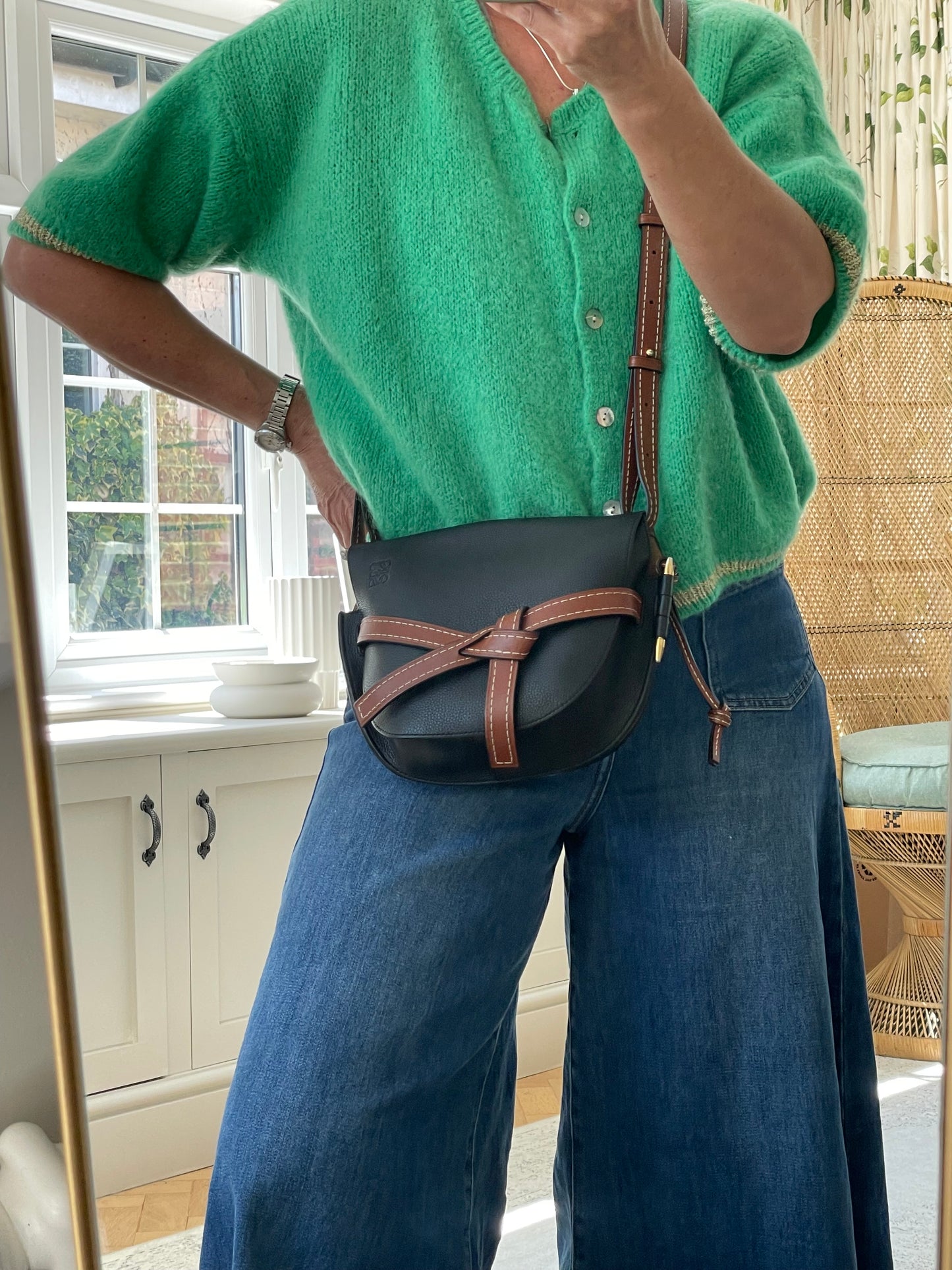 Preloved Loewe Gate Crossbody Bag, Small