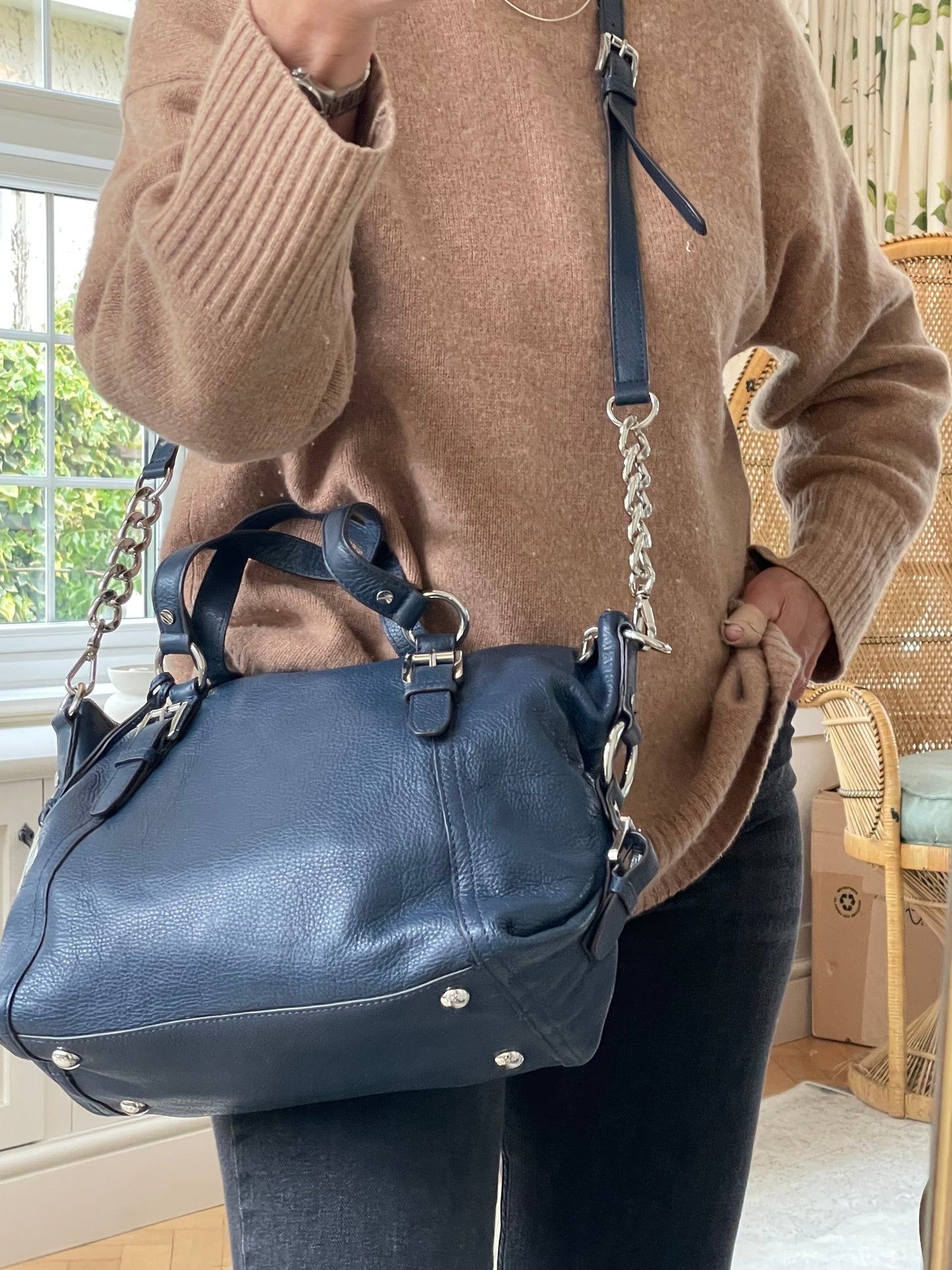 Preloved Michael Kors Tristan Satchel with Long Strap