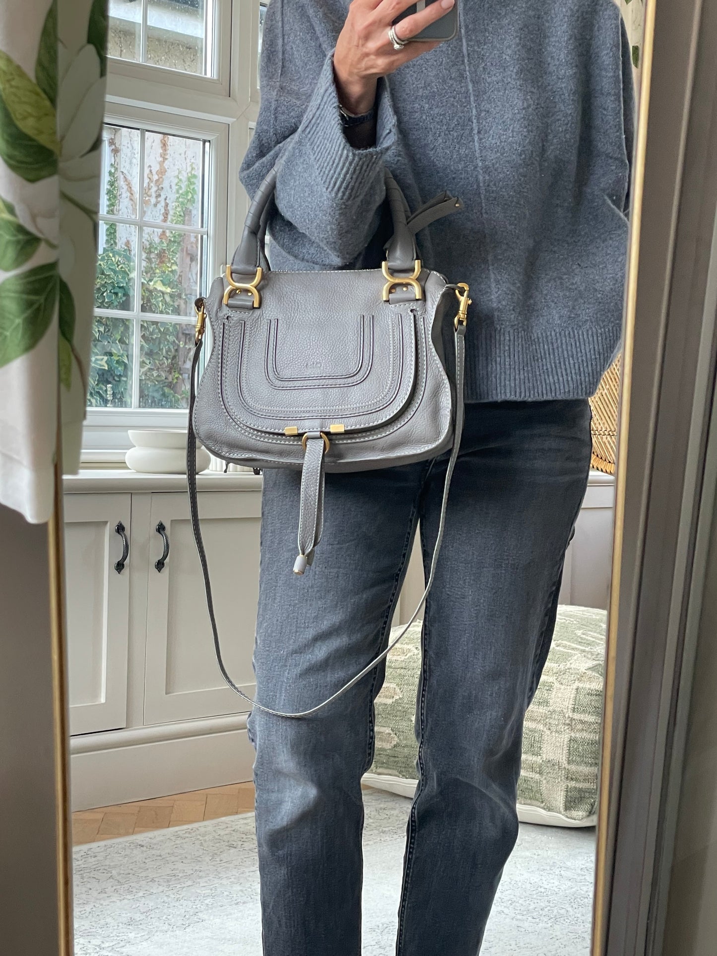 Preloved Chloe Marcie Satchel Bag with Long Strap, Small