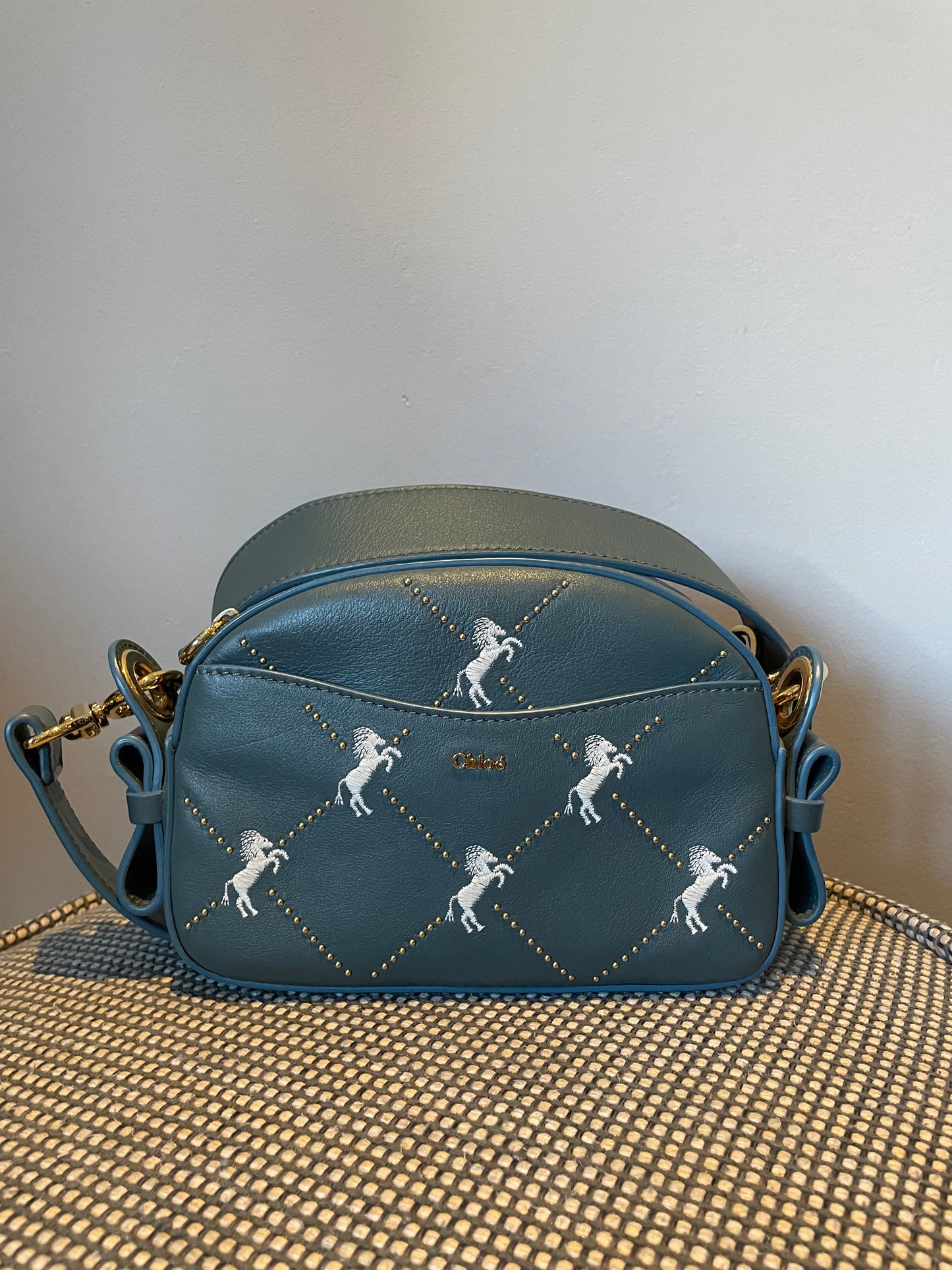 Preloved Chloe Embroidered Galloping Horse Crossbody Bag