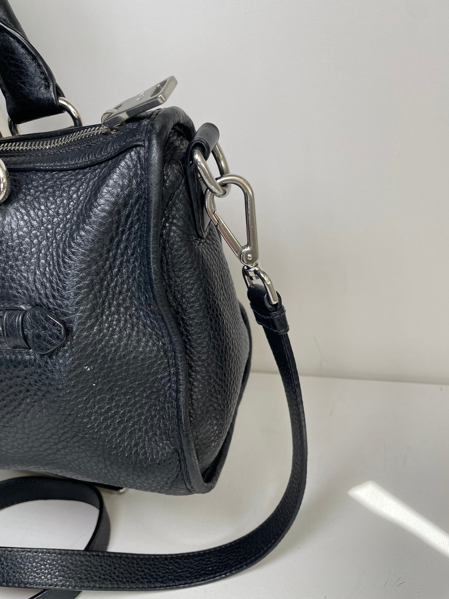 Preloved Prada Vitello Daino Bauletto Bag, Small