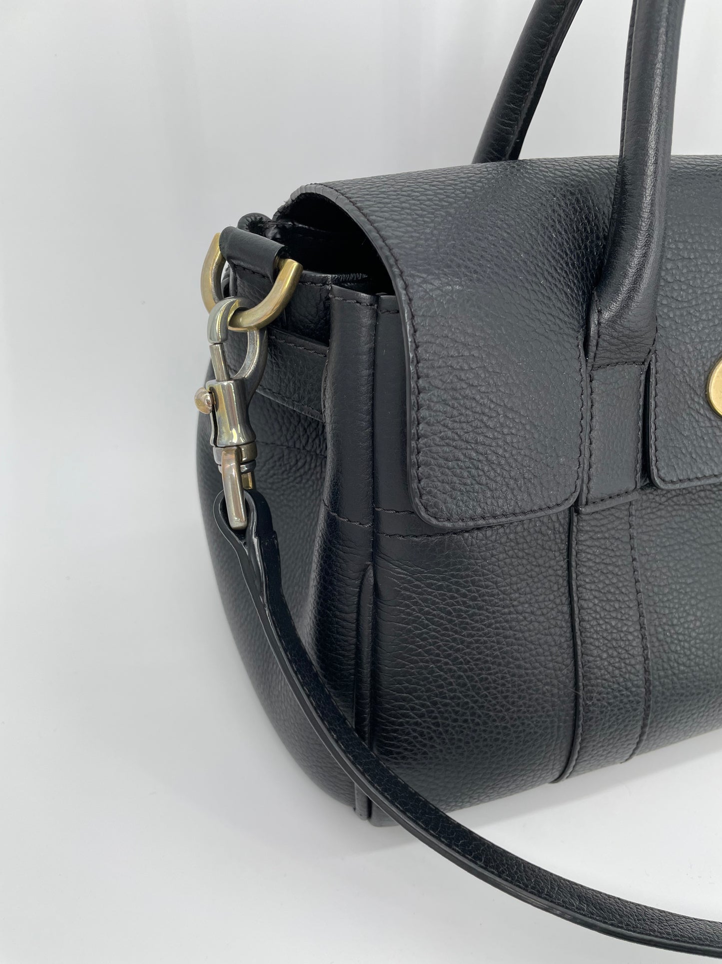 Preloved Mulberry Bayswater Satchel Bag with Long Strap, Small