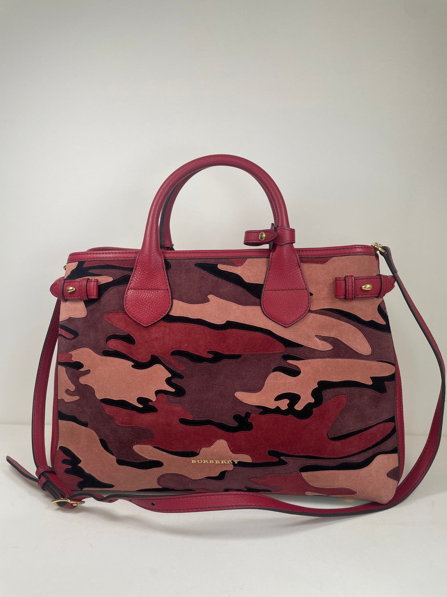 Preloved Burberry Banner Tote Bag, Medium