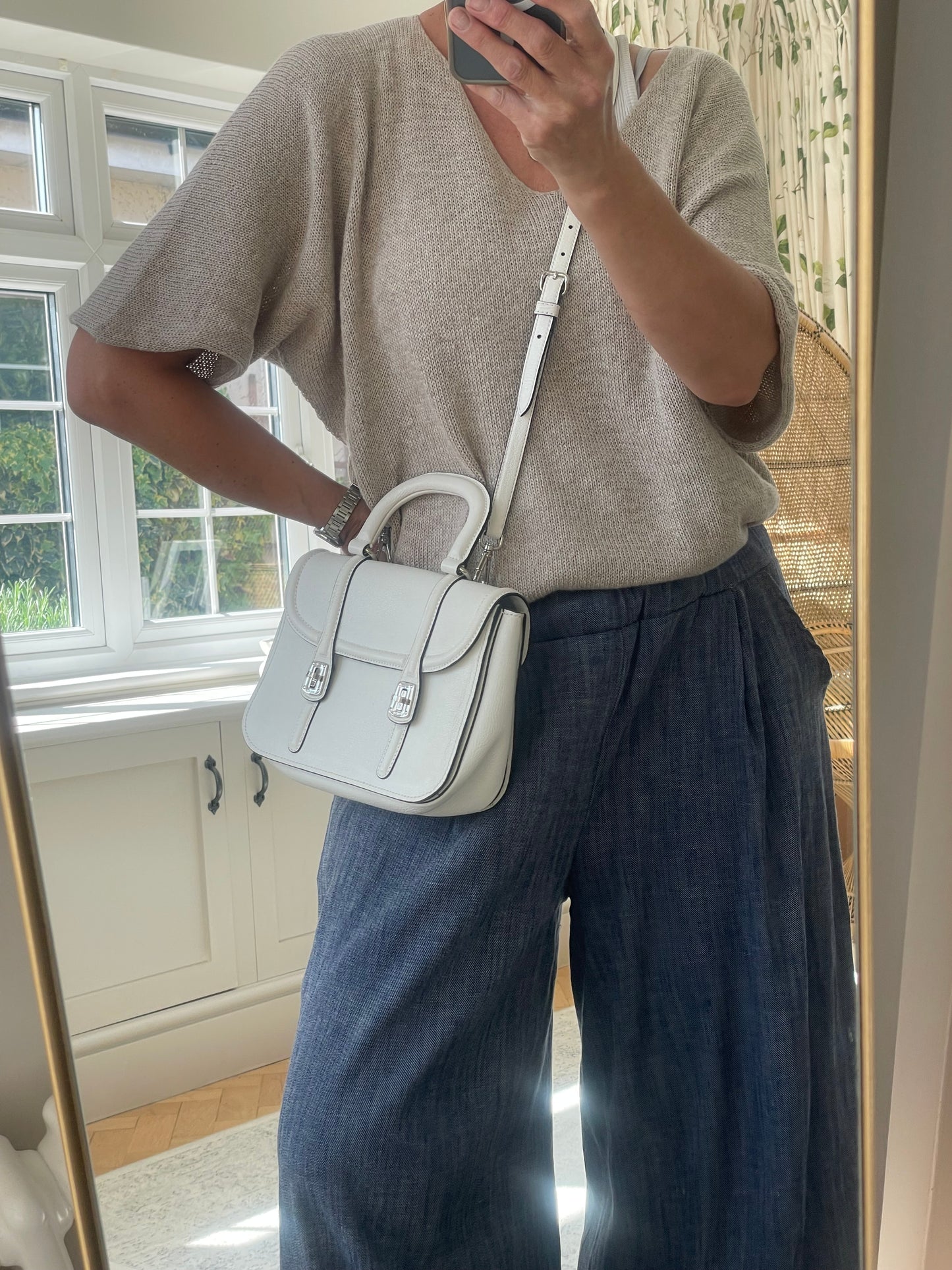 Preloved Miu Miu Double Turn Lock Satchel bag