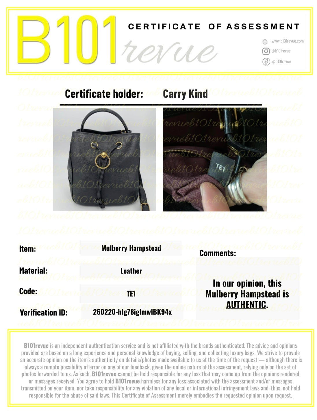 Preloved Mulberry Hampstead Bucket Bag