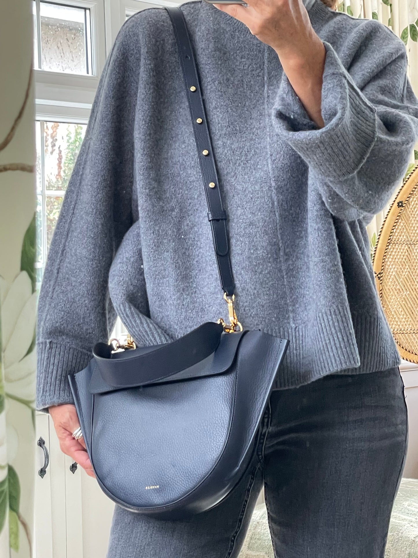 Preloved Wandler Hortensia Crossbody Bag and Top Handle Bag, Medium