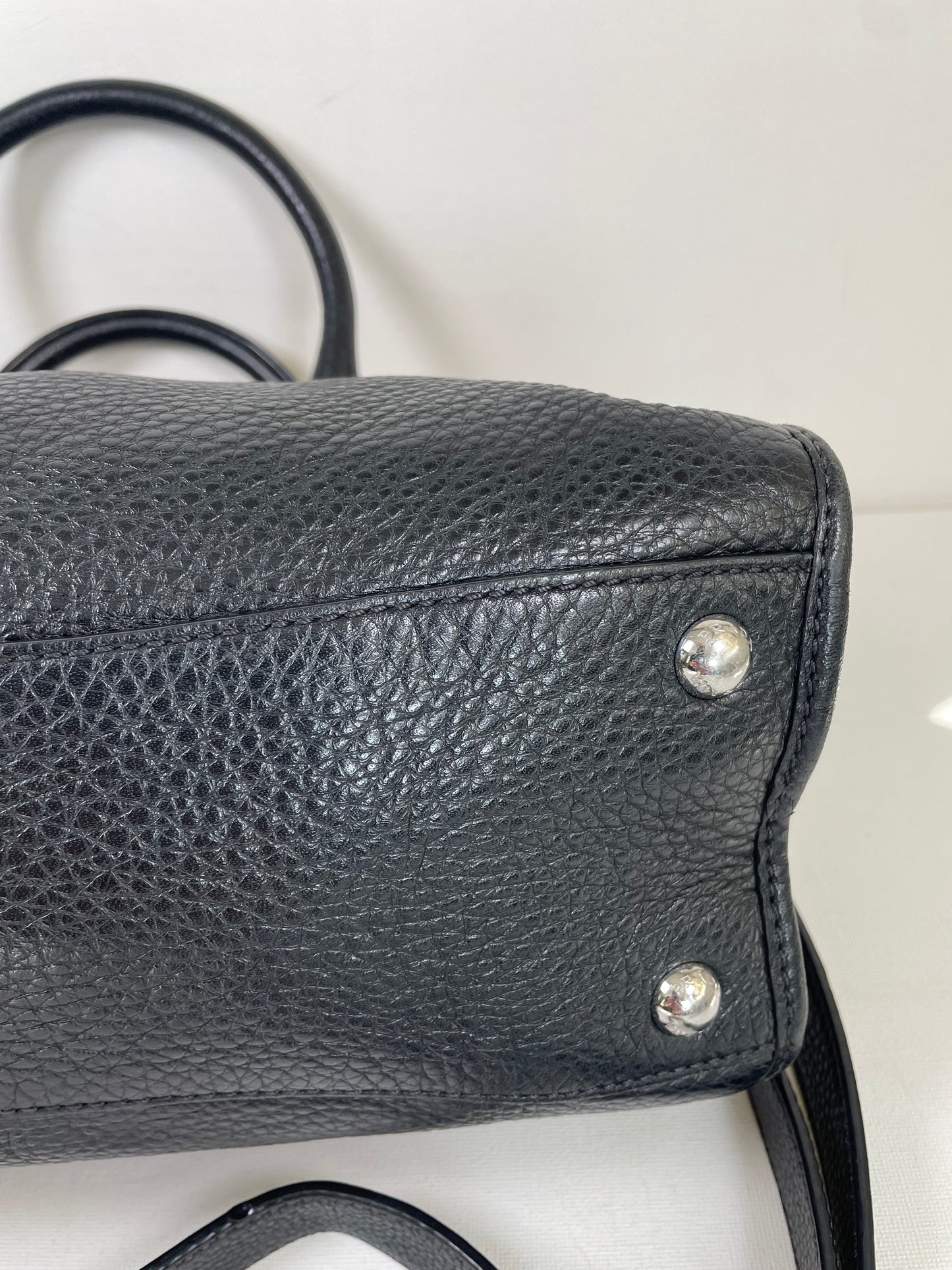 Preloved Prada Vitello Daino Bauletto Bag, Small