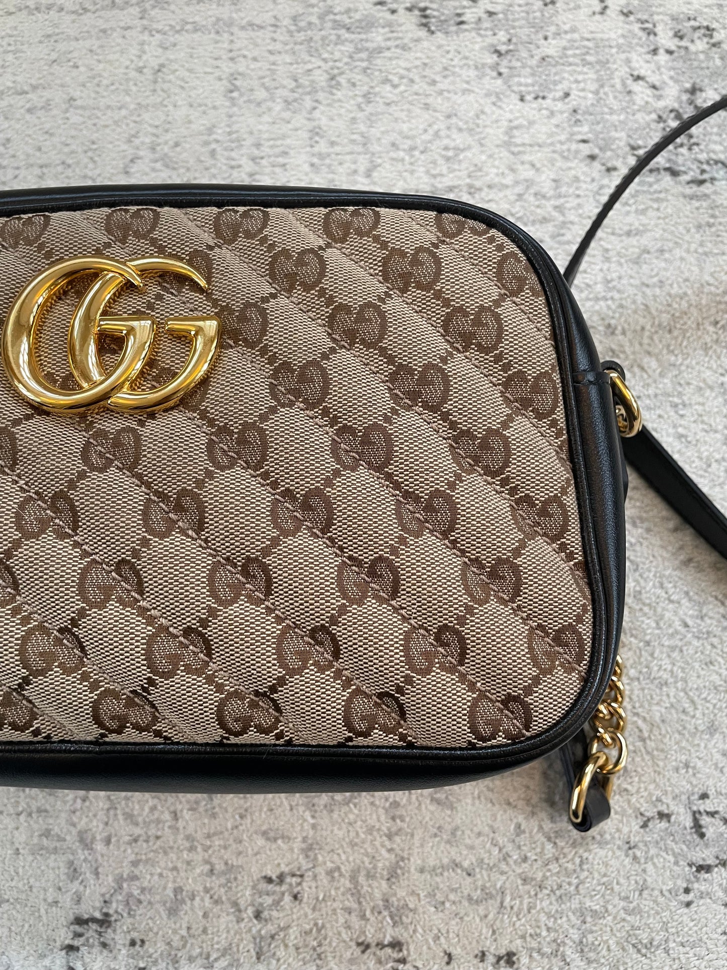 Preloved Gucci Matelasse Diagonal GG Marmont Bag, Small