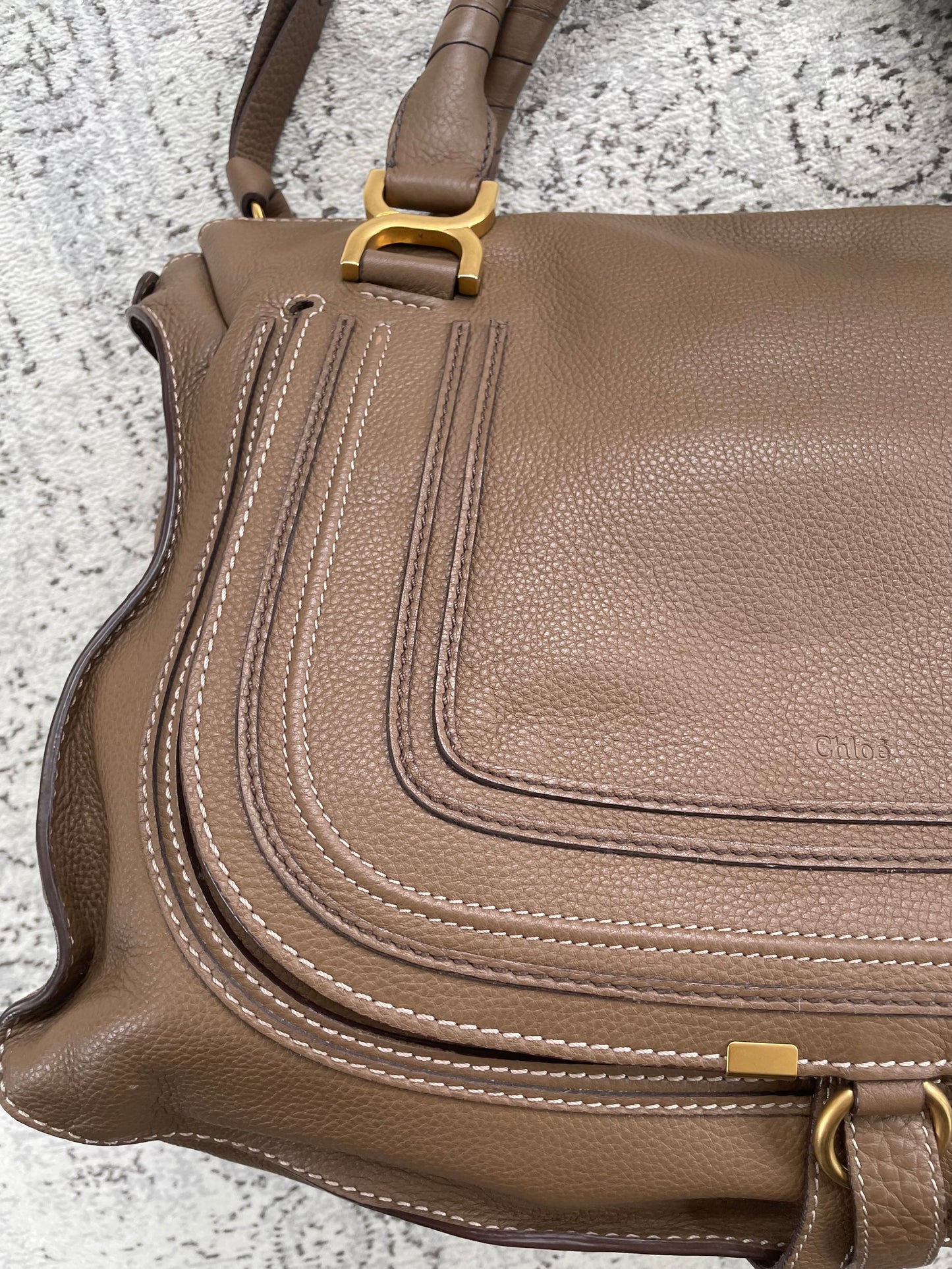 Preloved Chloe Marcie Satchel Shoulder Bag, Large