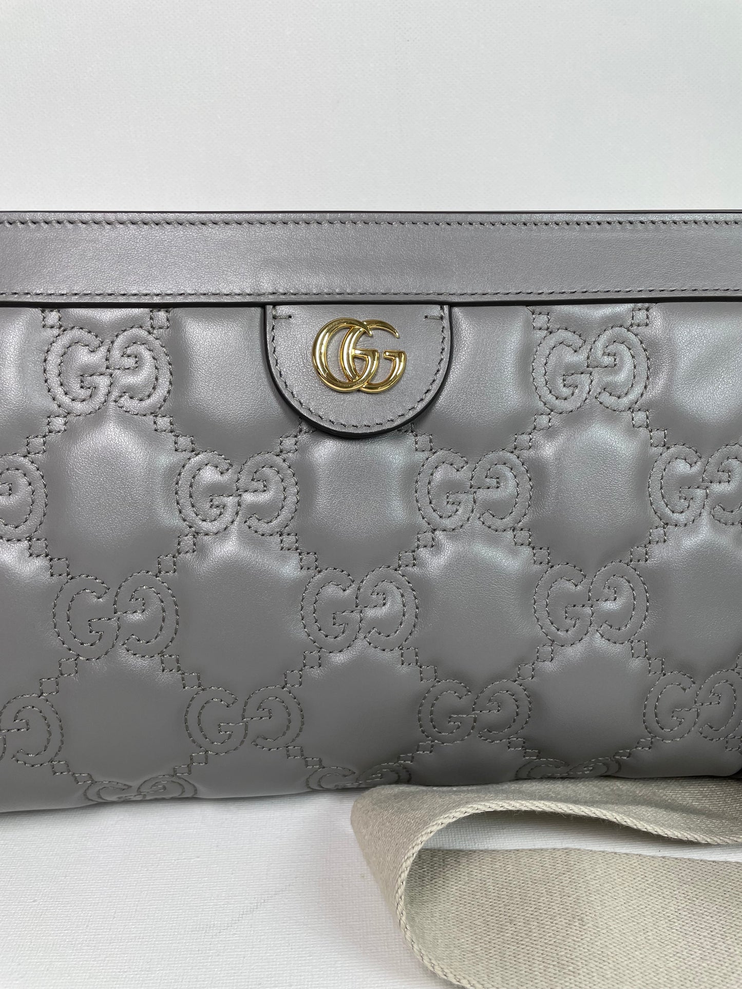 Preloved Gucci GG Matelasse Slim Chain Shoulder Bag, Small