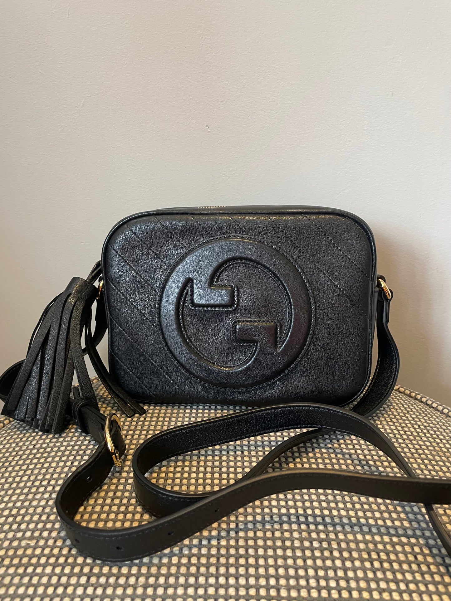 Preloved Gucci Blonde Crossbody Bag, Small