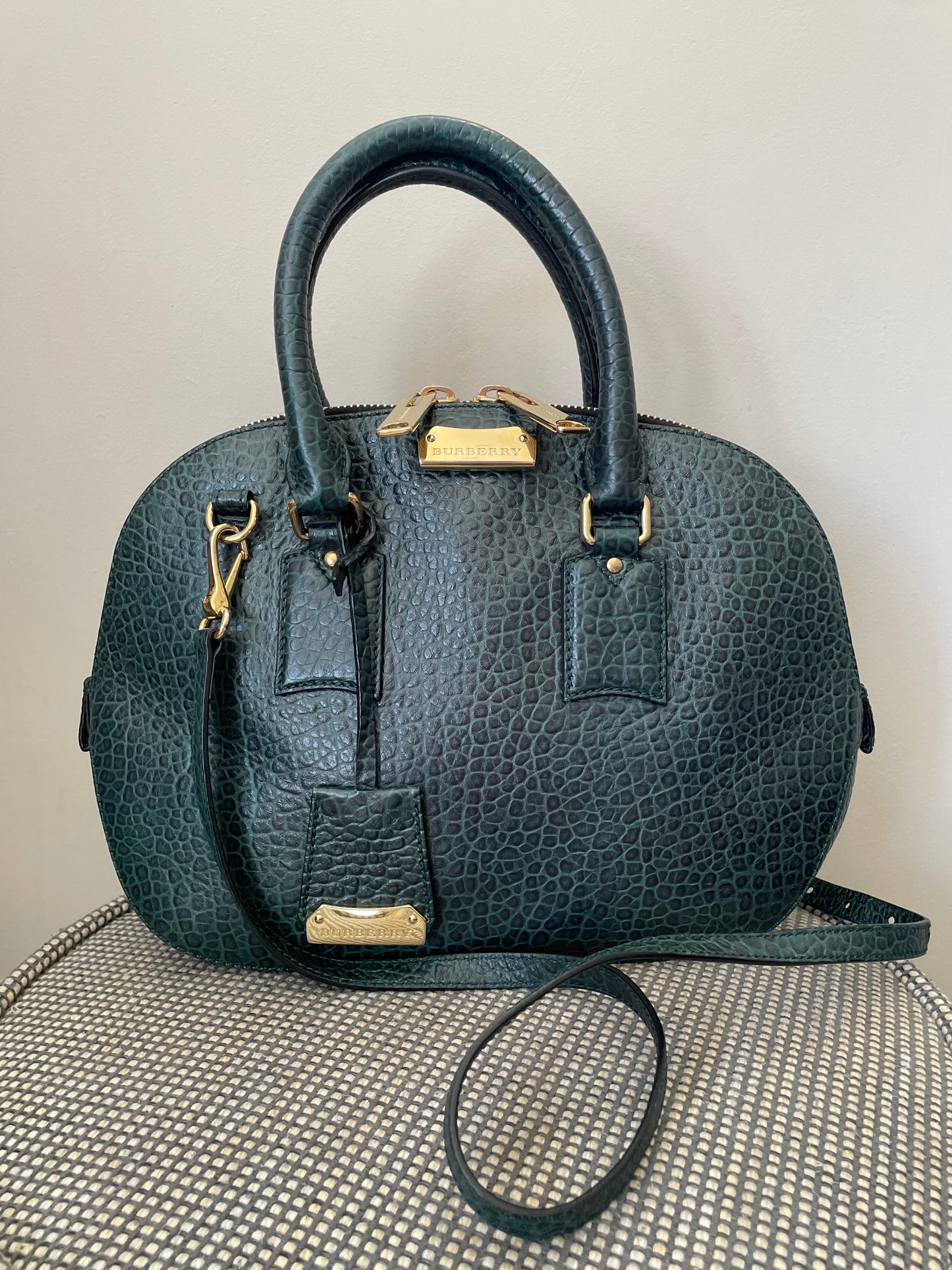 Preloved Burberry Orchard Shoulder Bag with Long Strap, Small