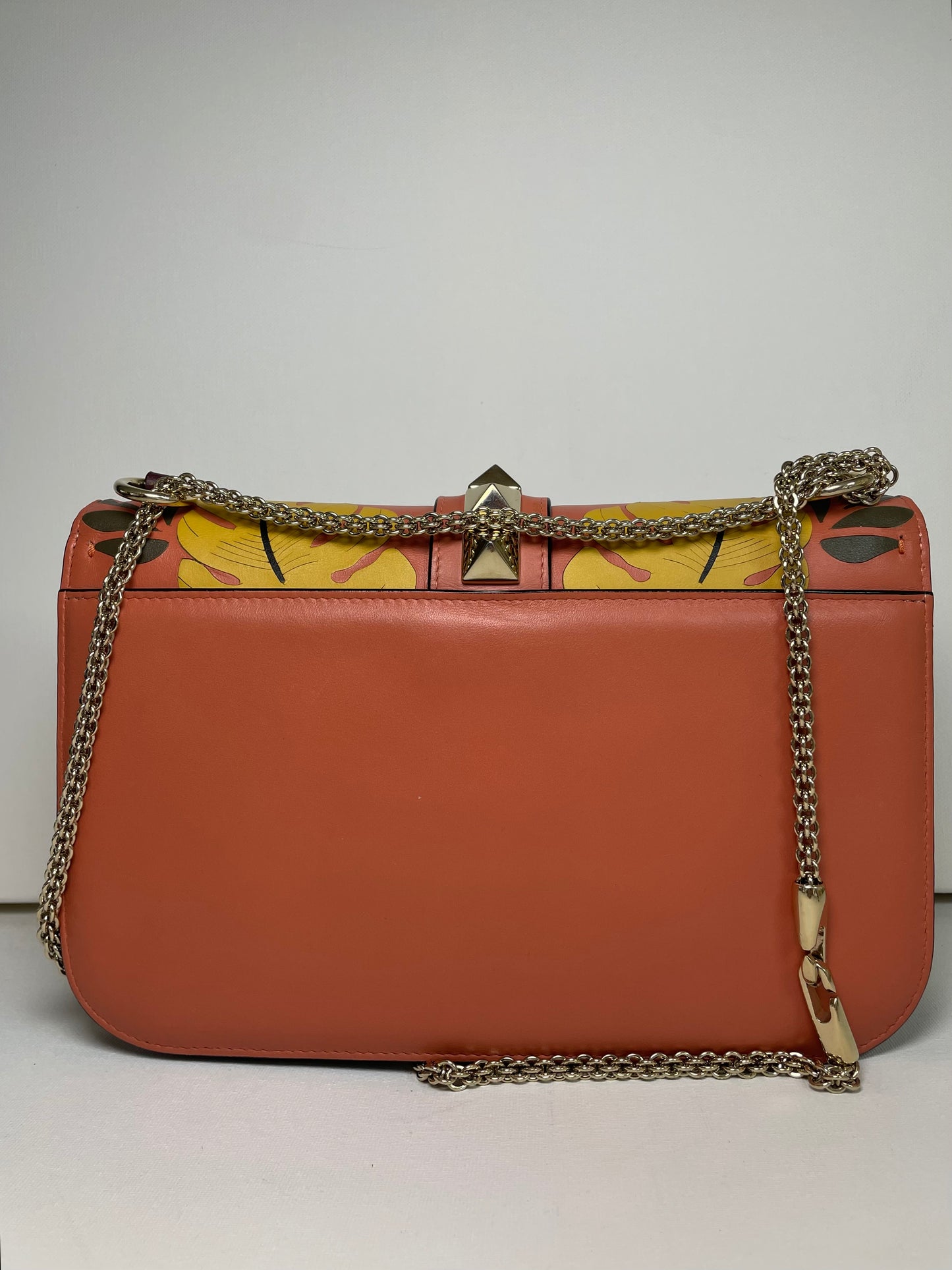 Preloved Valentino Garavani, Vitello Floral Glam Lock Rockstud Flap bag, Medium