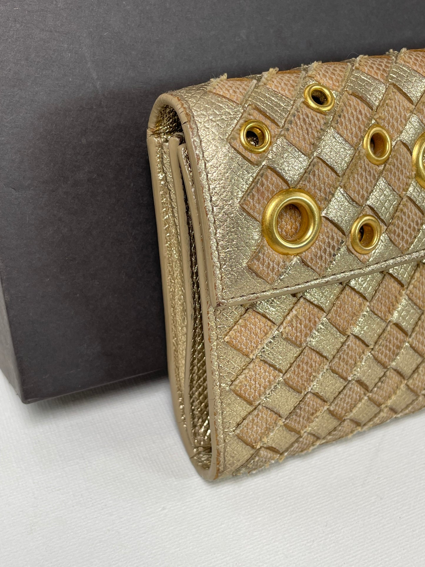 Preloved Bottega Veneta Intrecciato Grommet Continental Wallet