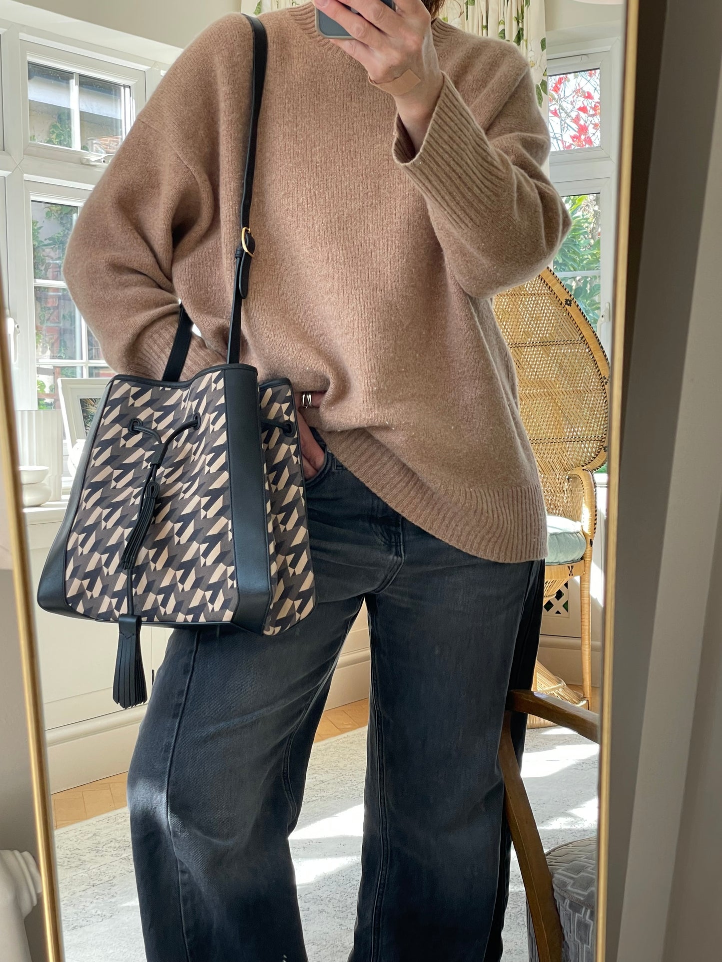 Preloved Mulberry Millie Tote Bucket Bag, Small