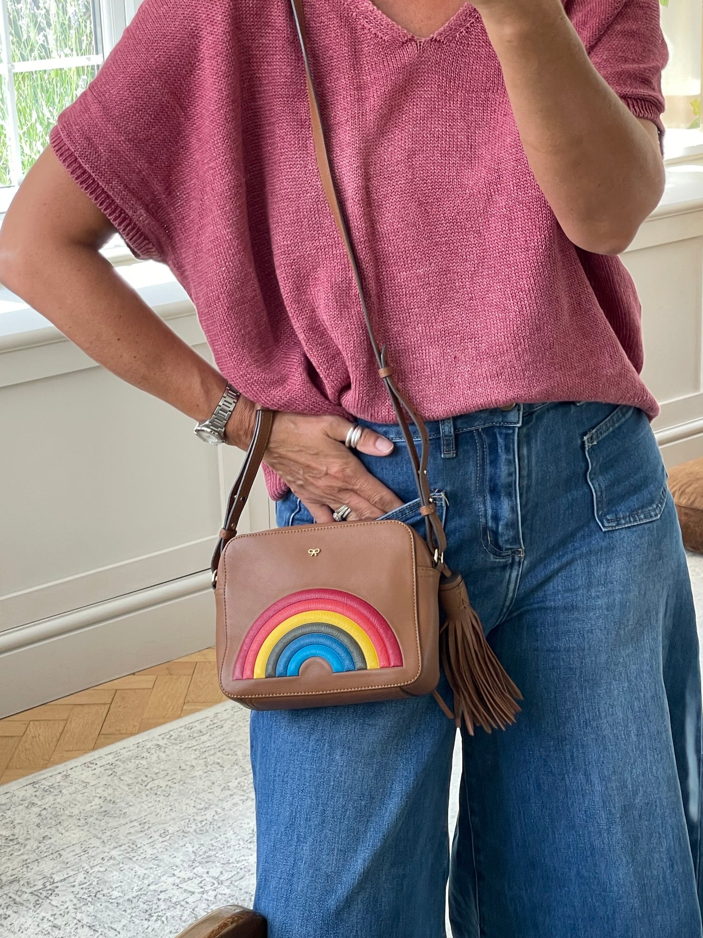 Preloved Anya Hindmarch Rainbow Crossbody Bag