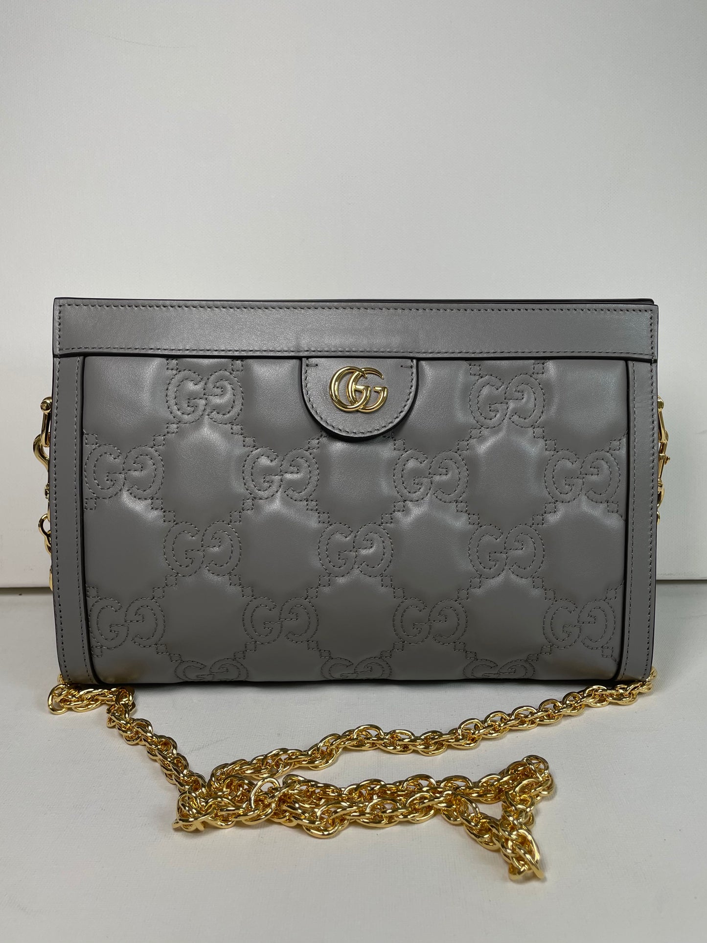 Preloved Gucci GG Matelasse Slim Chain Shoulder Bag, Small