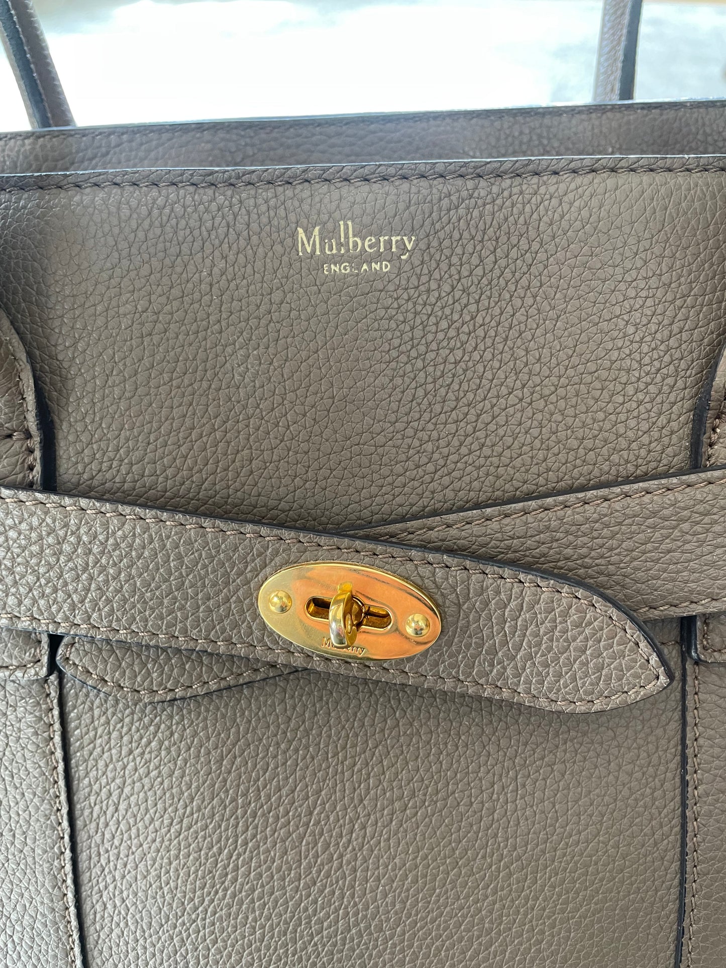 Preloved Mulberry Classic Grain Zipped Bayswater Bag, Large
