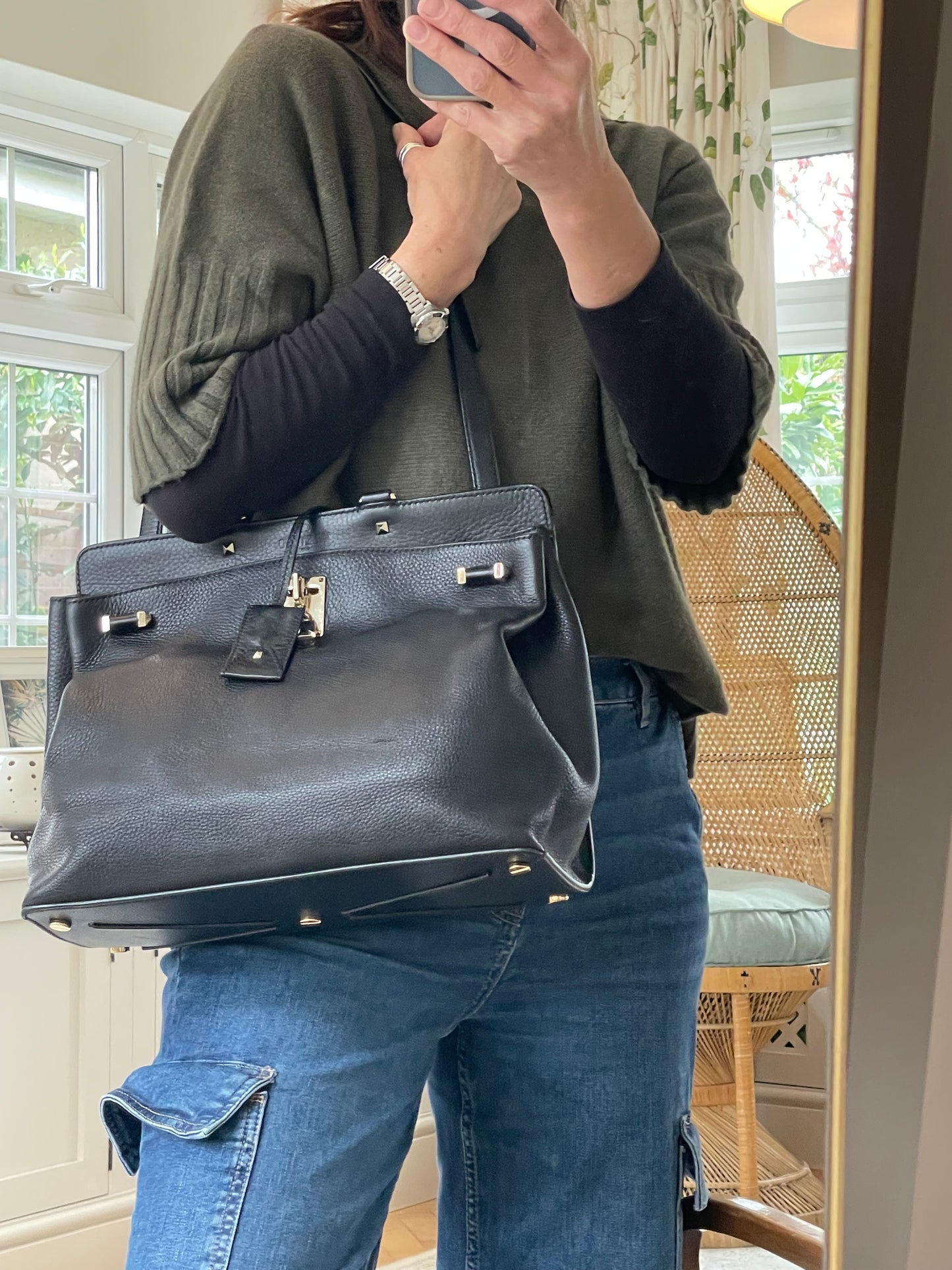 Preloved Valentino Garavani Joylock Tote Bag, Large