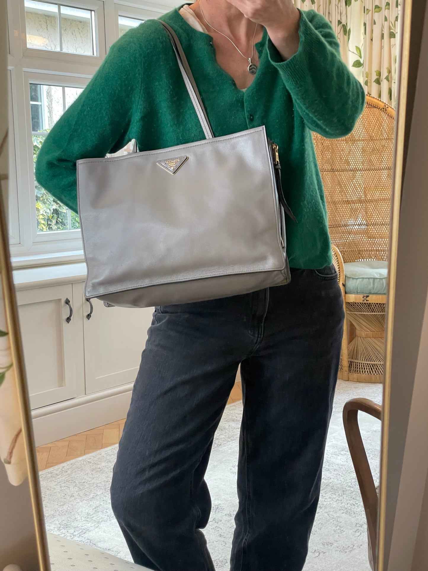Preloved Prada Shoulder Tote Bag