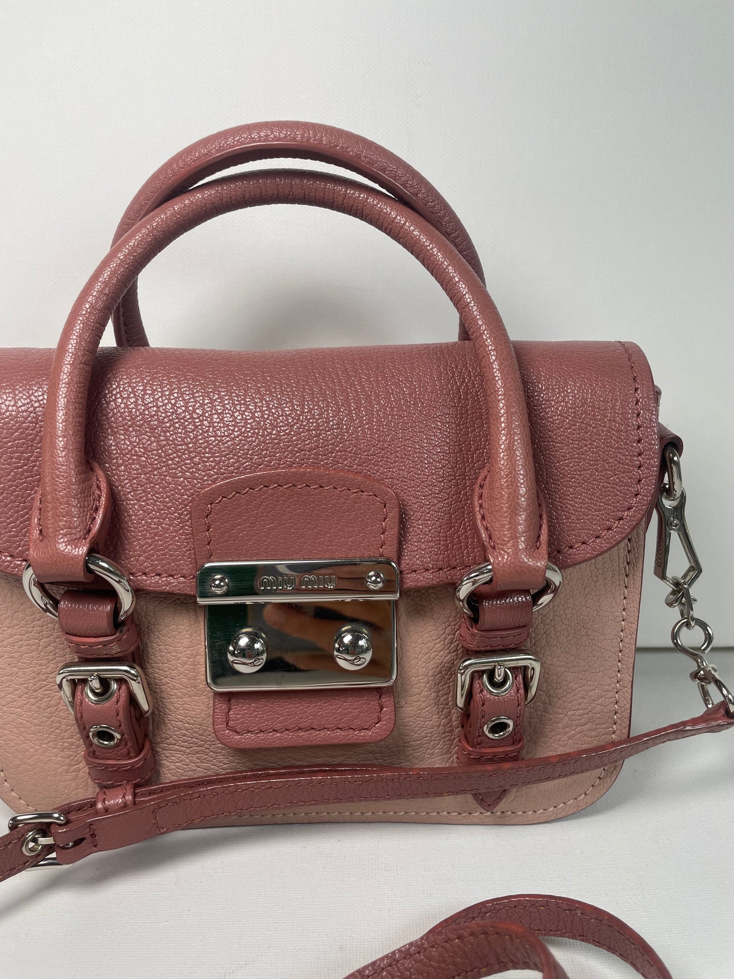 Preloved Miu Miu Madras Lock Crossbody Bag