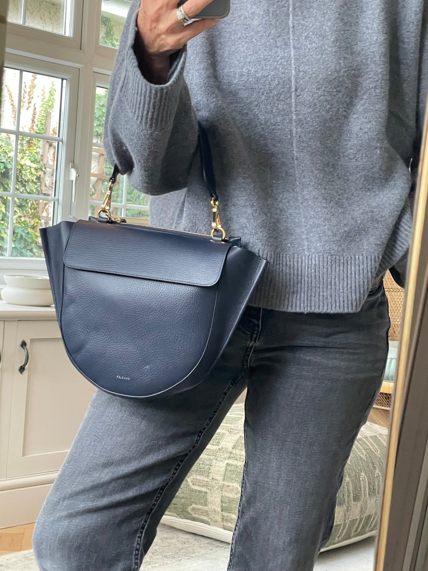 Preloved Wandler Hortensia Crossbody Bag and Top Handle Bag, Medium