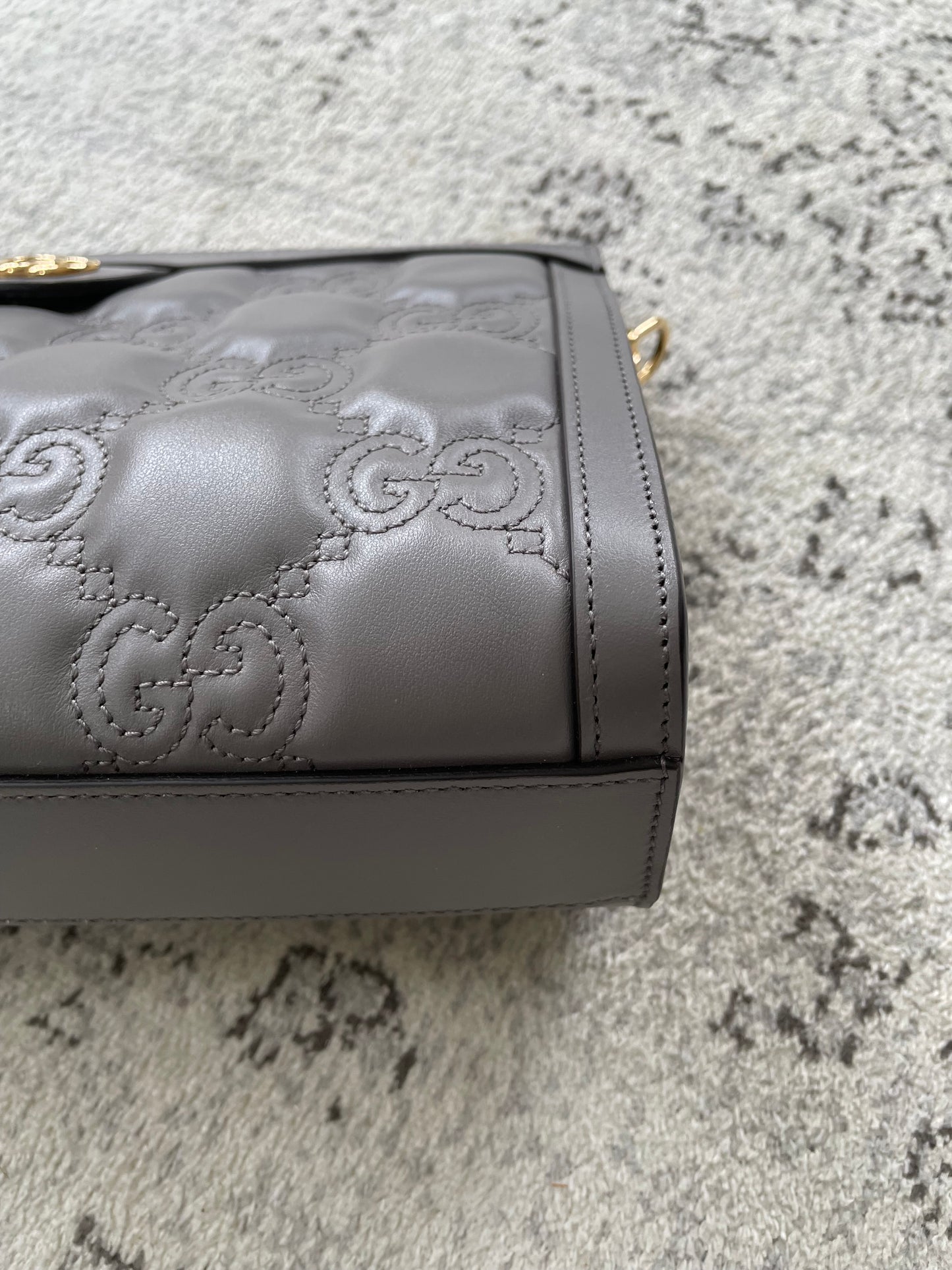 Preloved Gucci GG Matelasse Slim Chain Shoulder Bag, Small