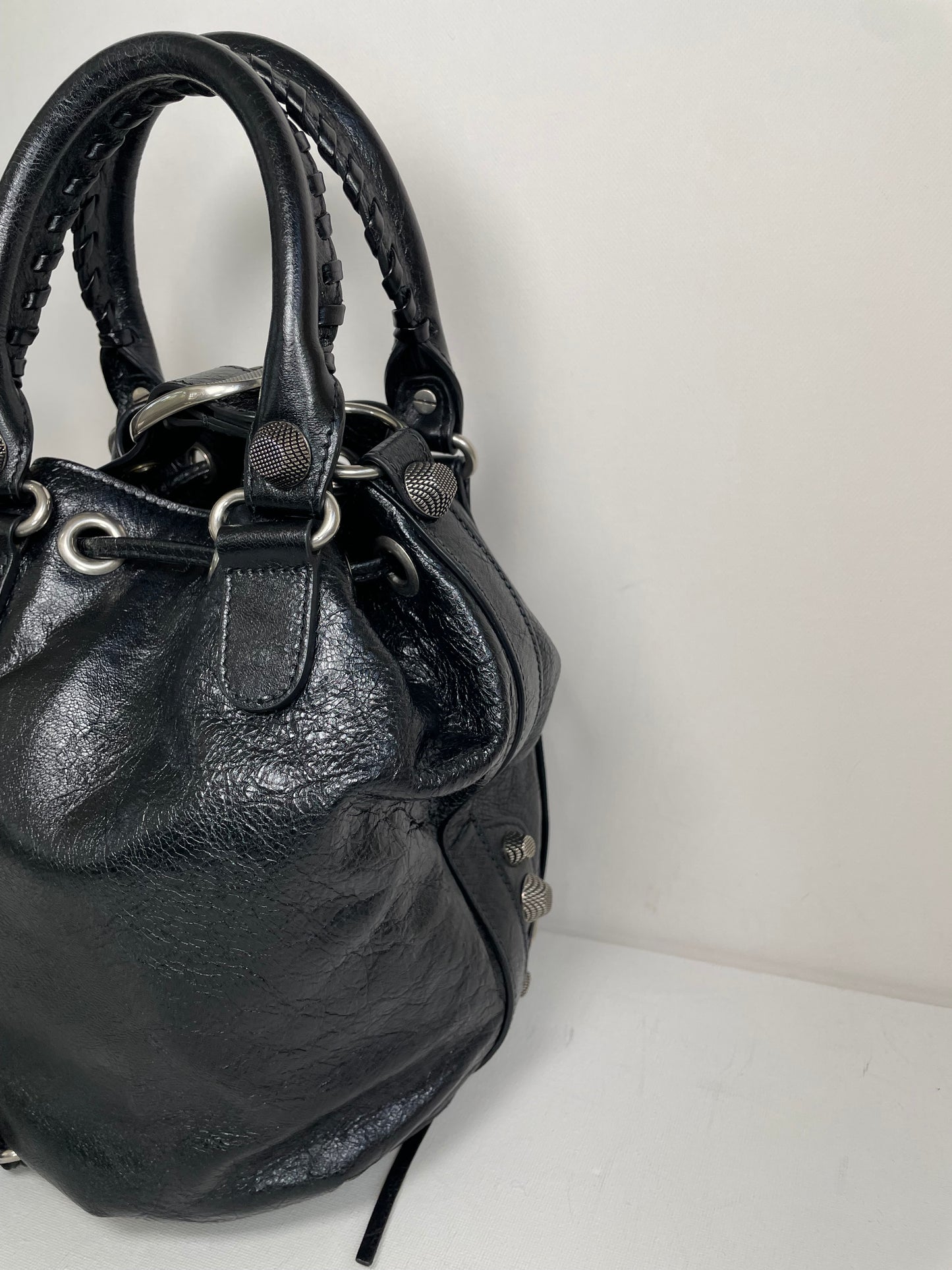 Preloved Balenciaga Agneau Arena Le Cagole Bucket Bag, Small