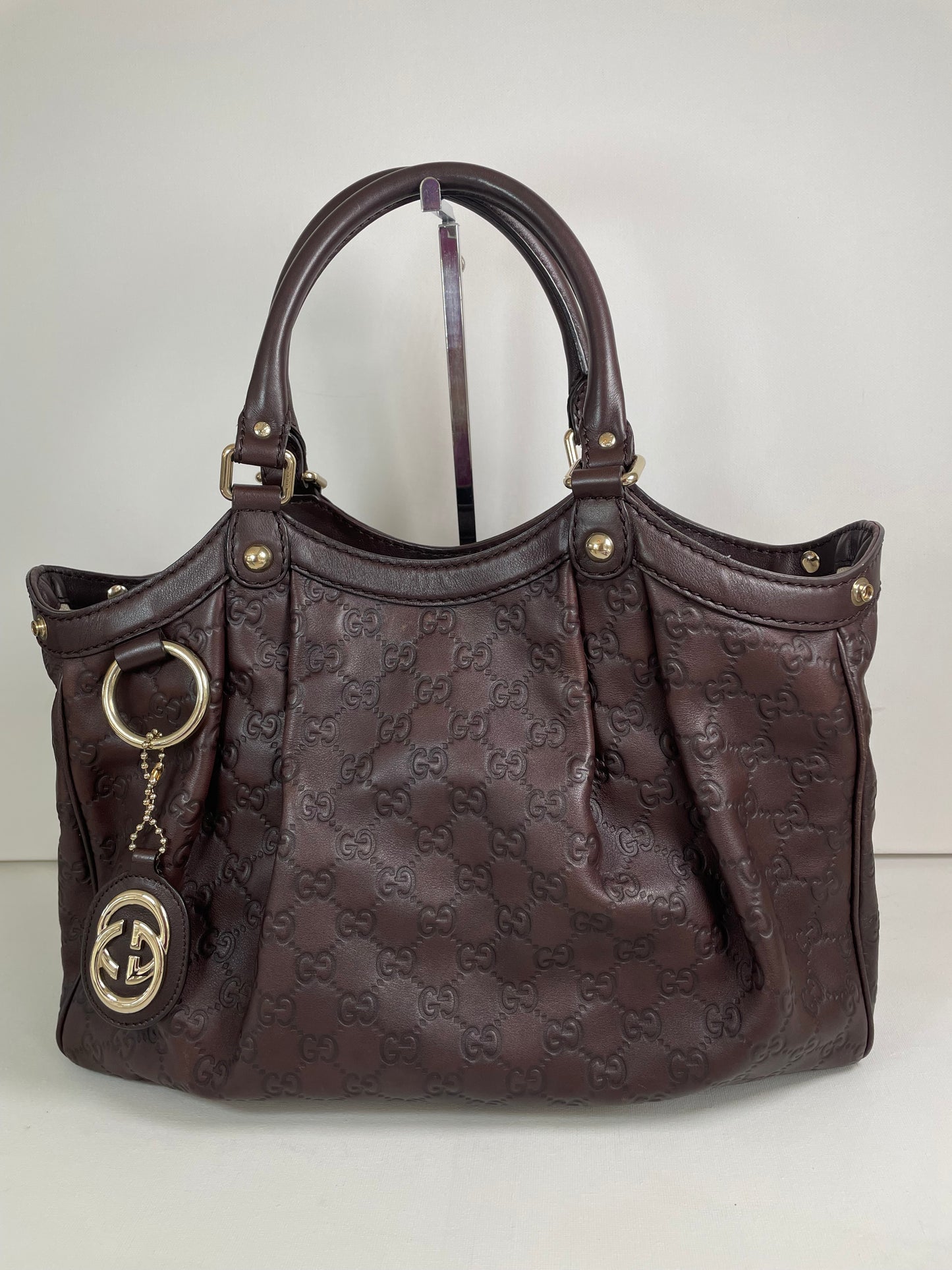 Preloved Gucci Sukey Monogram Guccissima Shoulder Bag, Medium