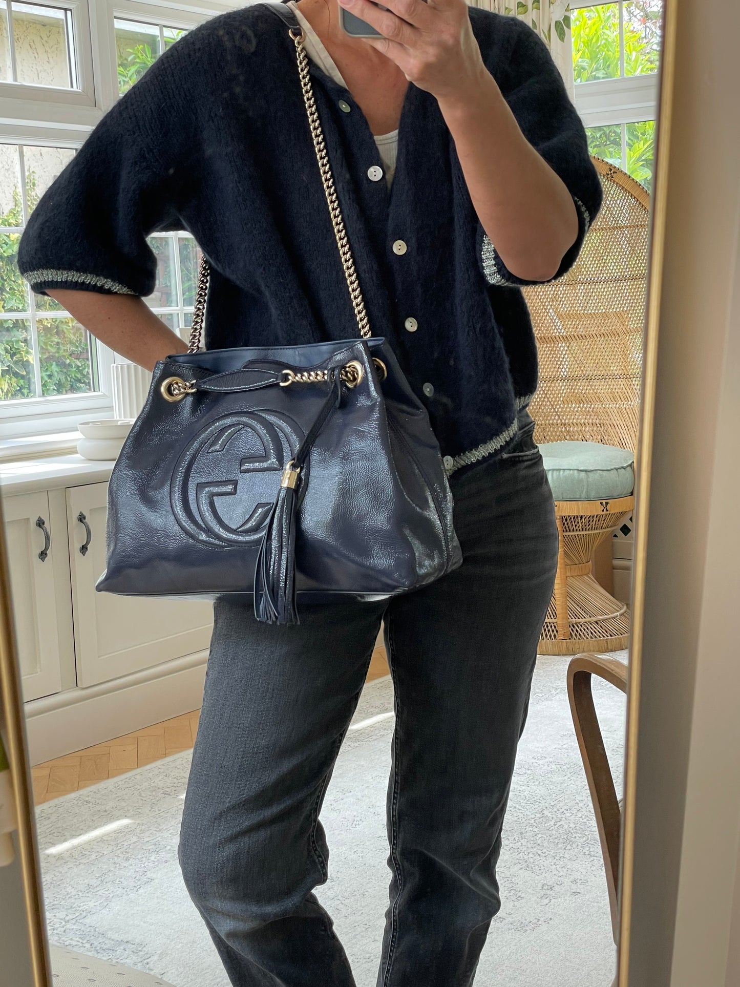 Preloved Gucci Soho Chain Shoulder Tote Bag, Medium