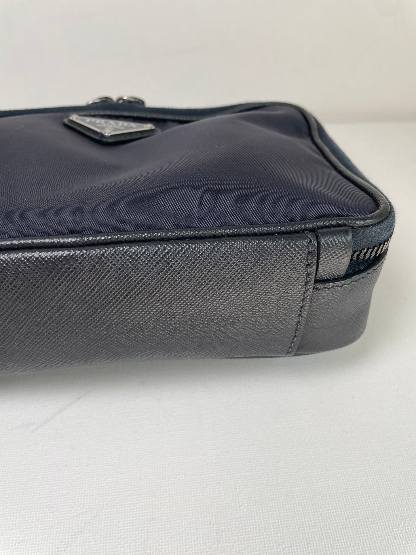Preloved Prada Re-Nylon and Saffiano leather crossbody camera bag