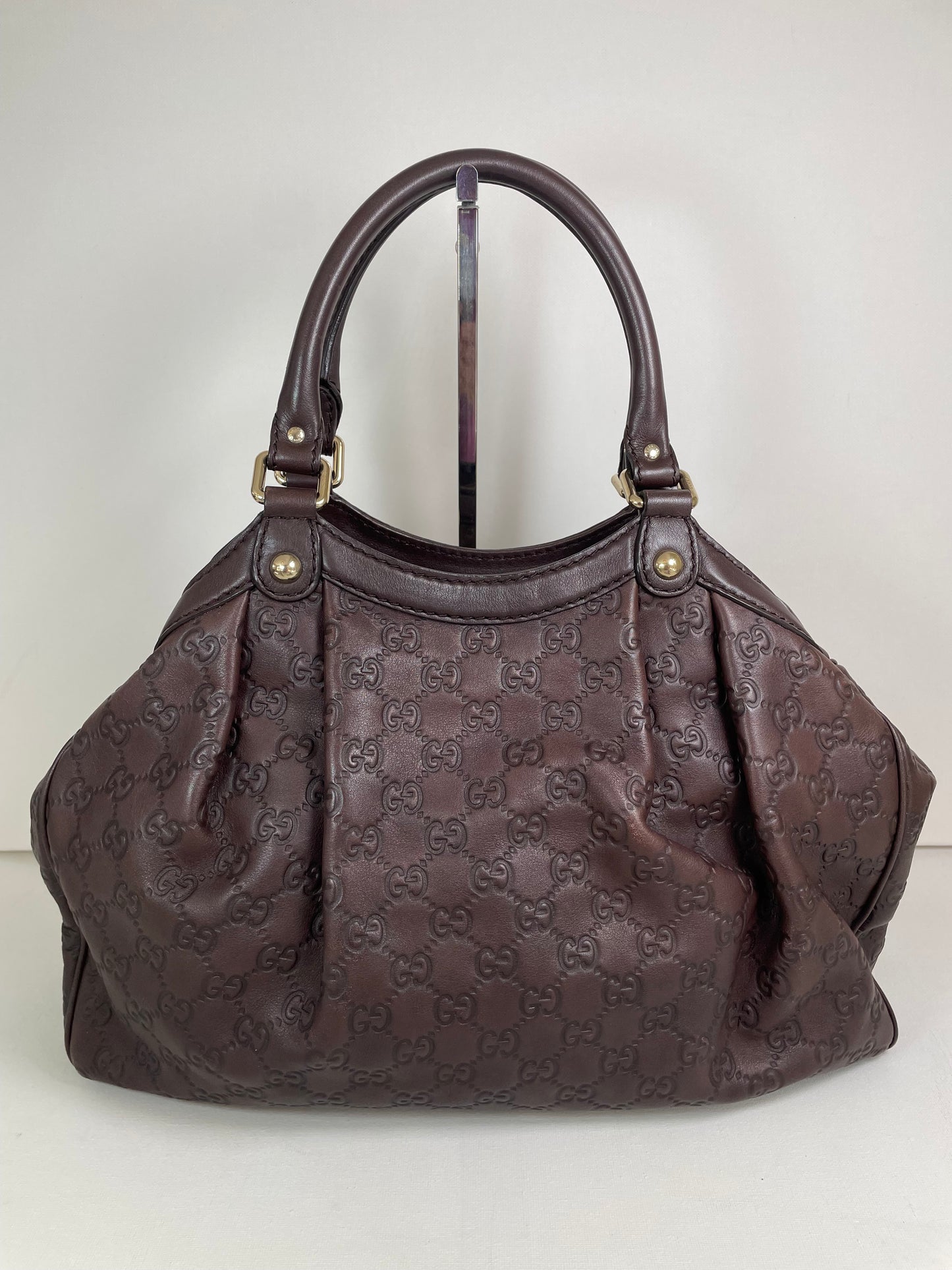 Preloved Gucci Sukey Monogram Guccissima Shoulder Bag, Medium