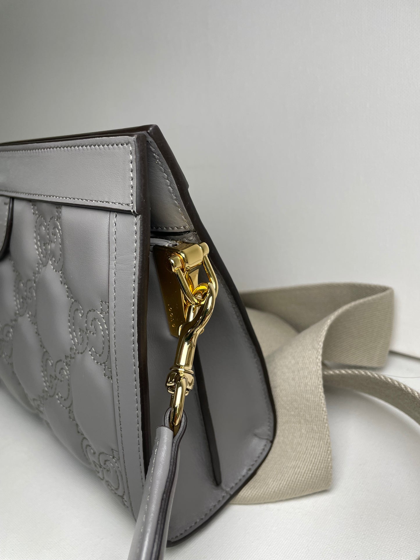 Preloved Gucci GG Matelasse Slim Chain Shoulder Bag, Small