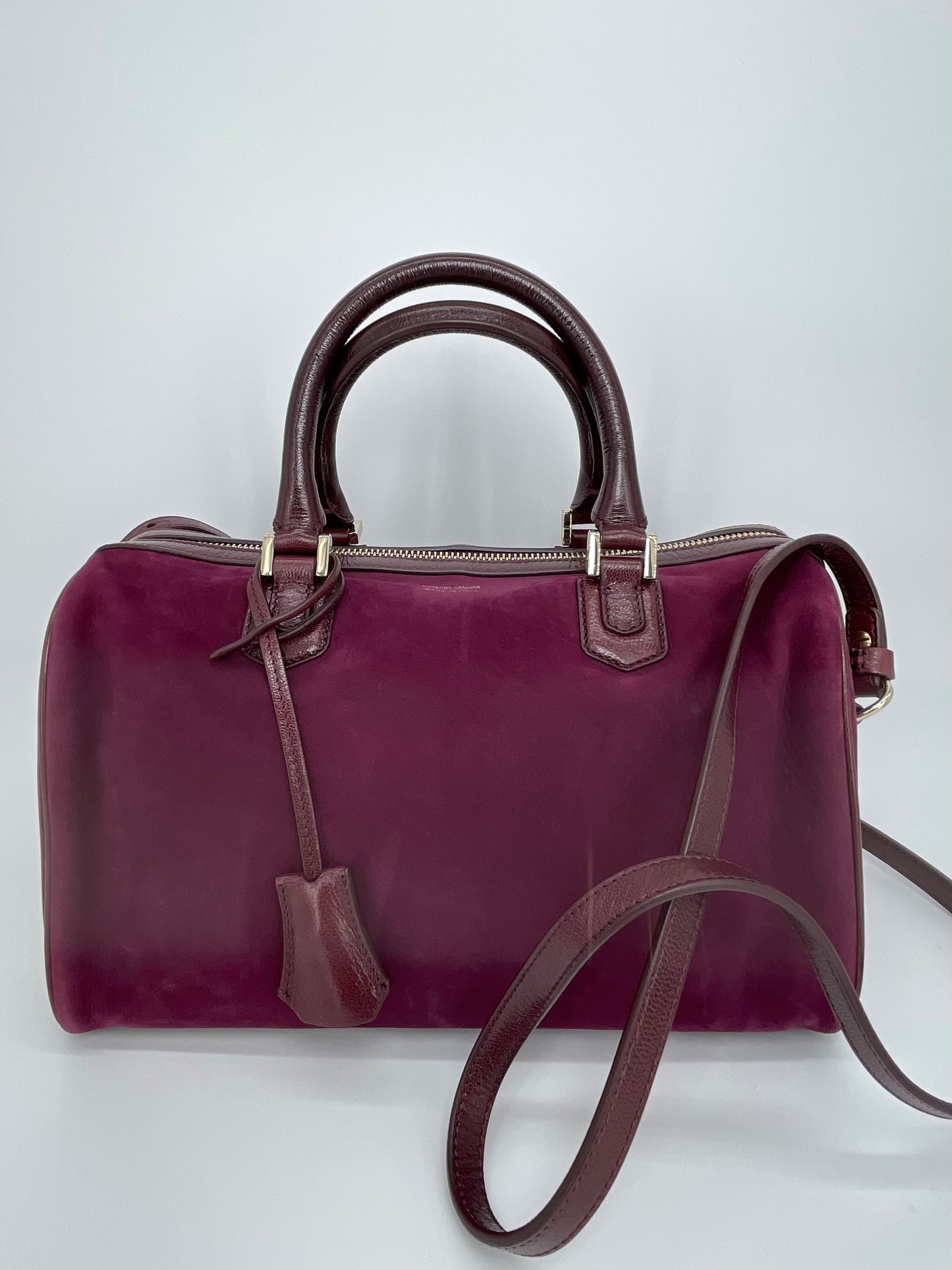 Preloved Giorgio Armani Boston Bag with long strap
